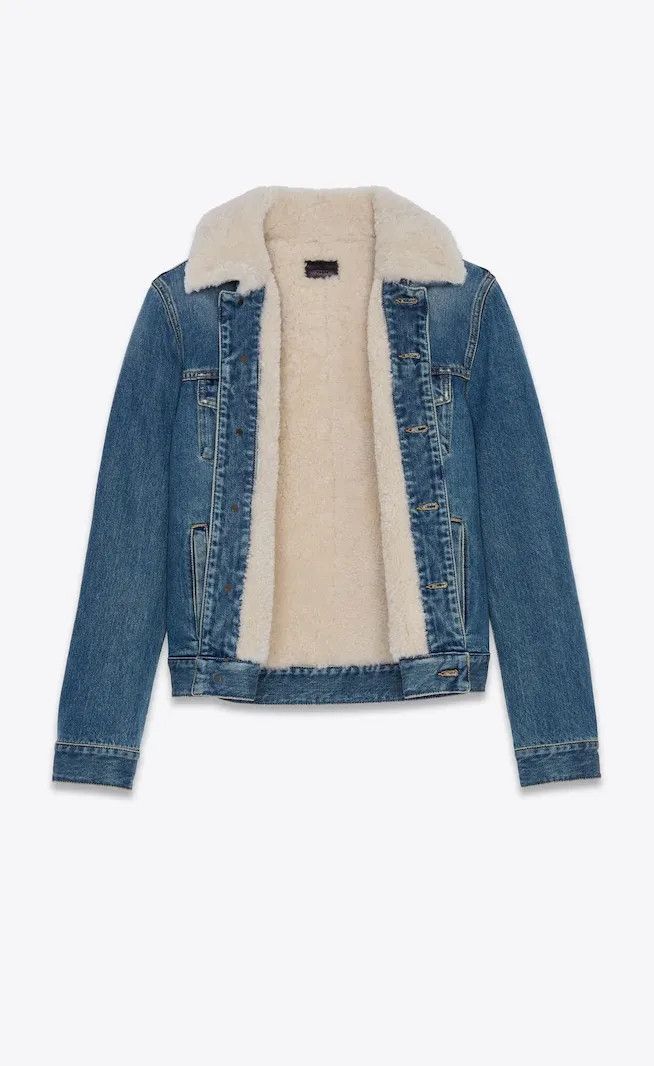 Saint Laurent Paris o1bcso1str1124 Boyfriend Jacket in Blue Size L / US 10 / IT 46 - 2 Thumbnail