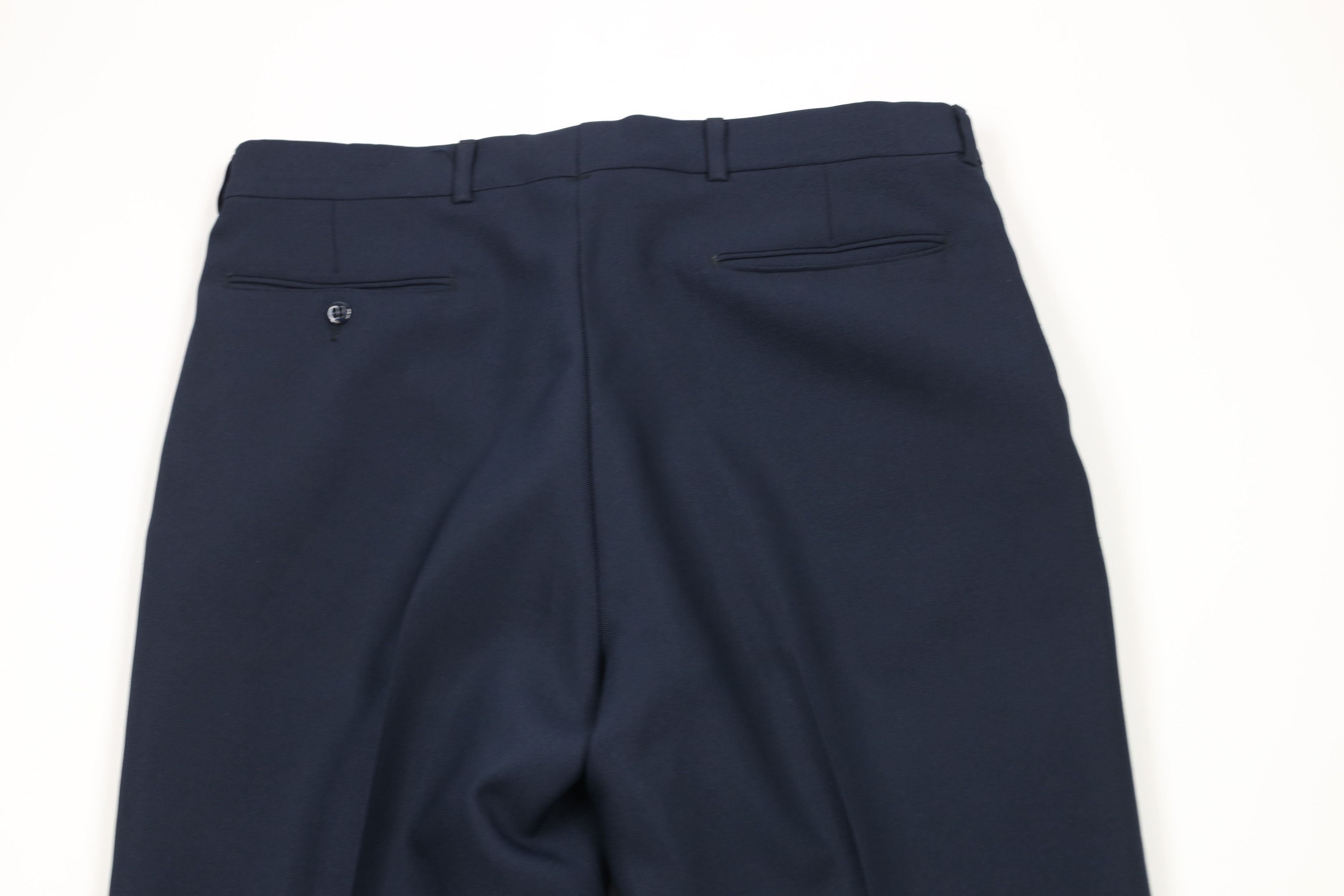 Vintage Vintage 70s Streetwear Flared Wide Leg Chino Pants Navy Blue Size US 35 - 10 Thumbnail