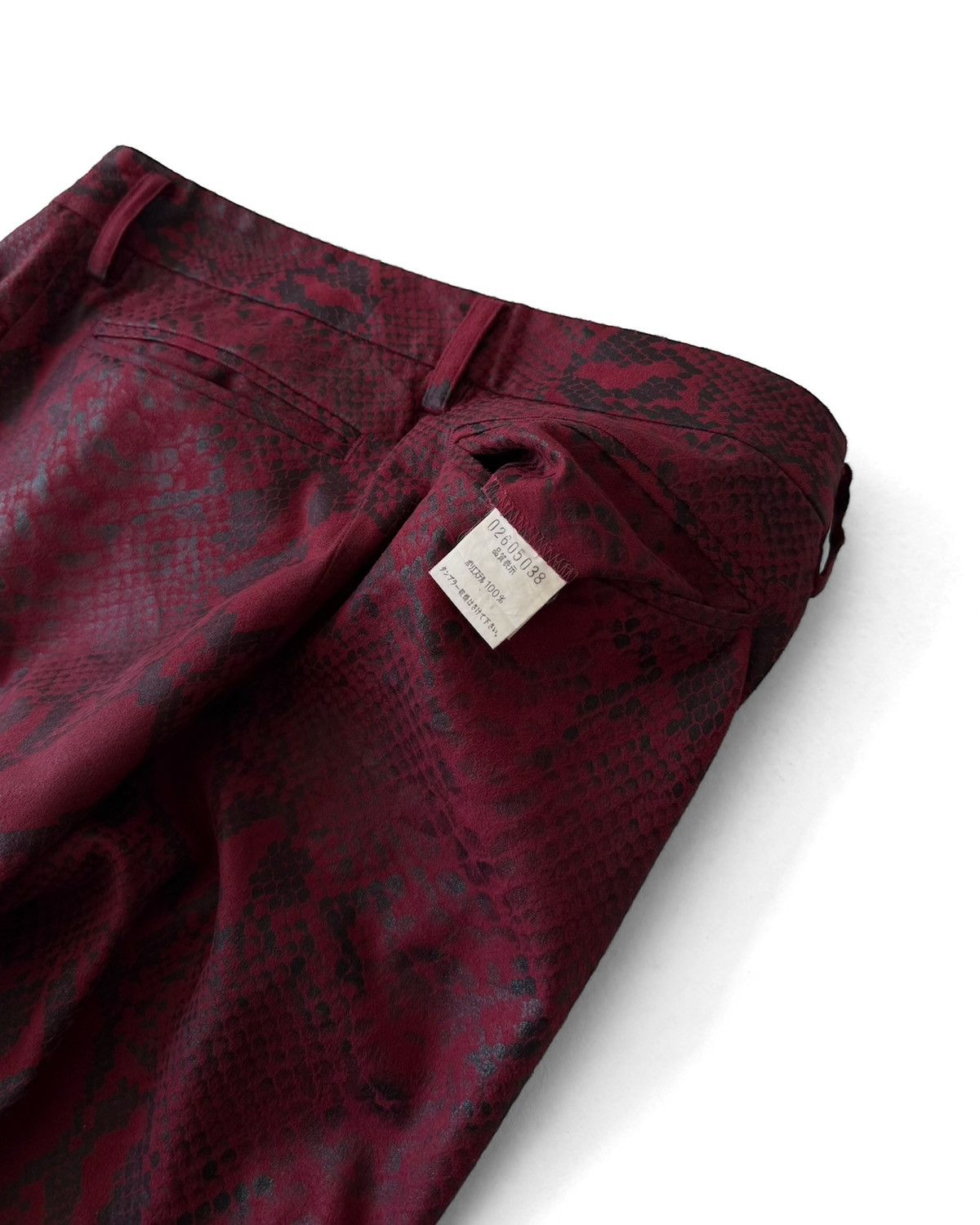 5351 POUR LES HOMMES VINTAGE 5351 POUR LES HOMMES SNAKESKIN LEATHER FLARED PANTS Size US 29 - 9 Thumbnail