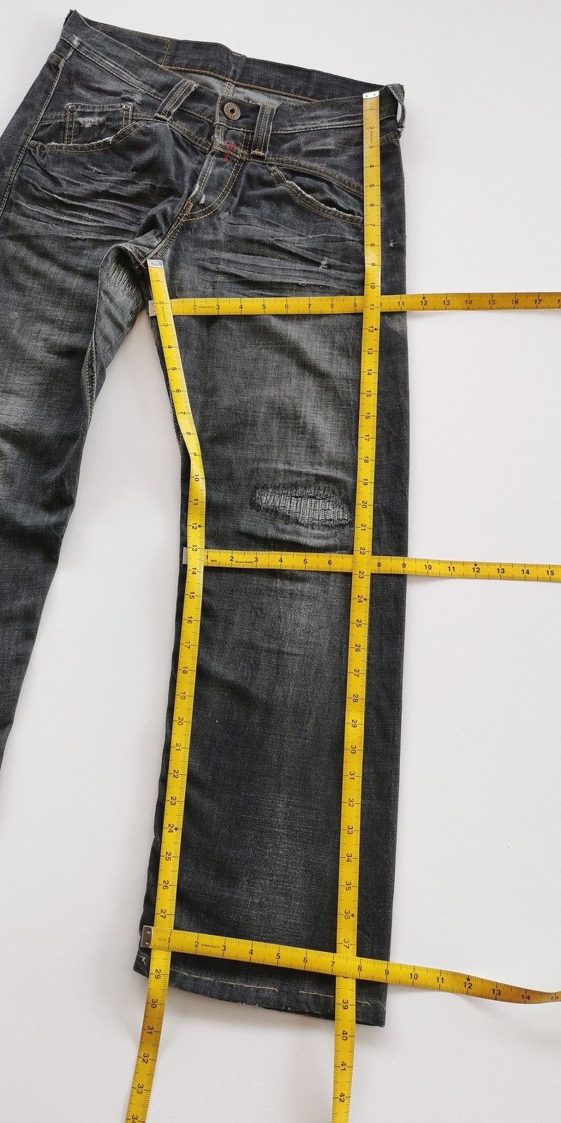Replay Replay Rugged Vintage Washed Black Straight Fit Y2K Denim Size US 31 - 14 Thumbnail