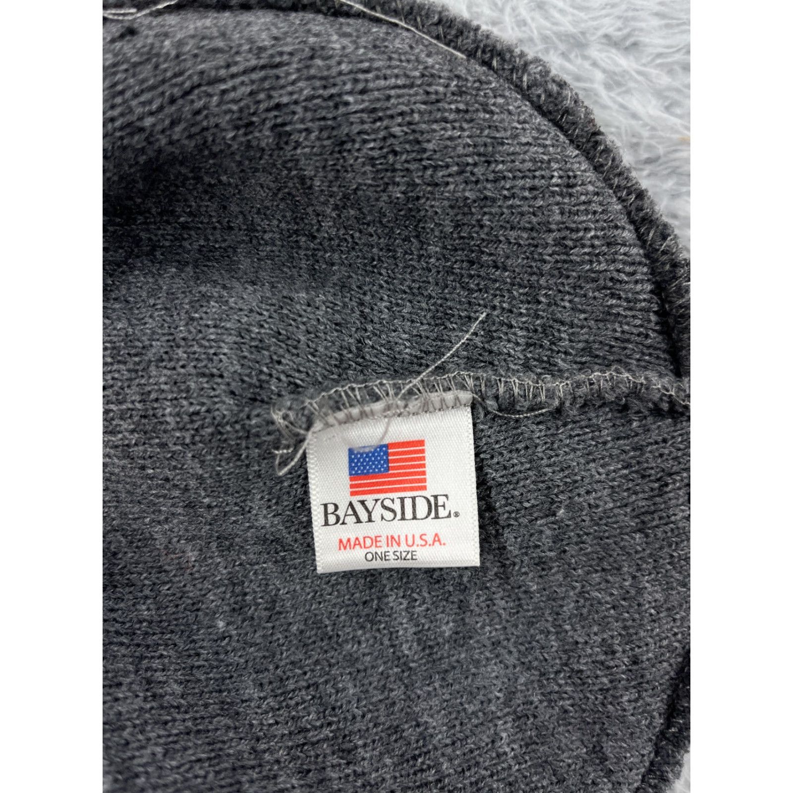 Vintage Bayside Duro Last Beanie Toque Hat Adult One Size Gray Knit 100% Acrylic Roofing System Beanie Mens Winter 90s Roofing Keywords Size ONE SIZE - 7 Thumbnail