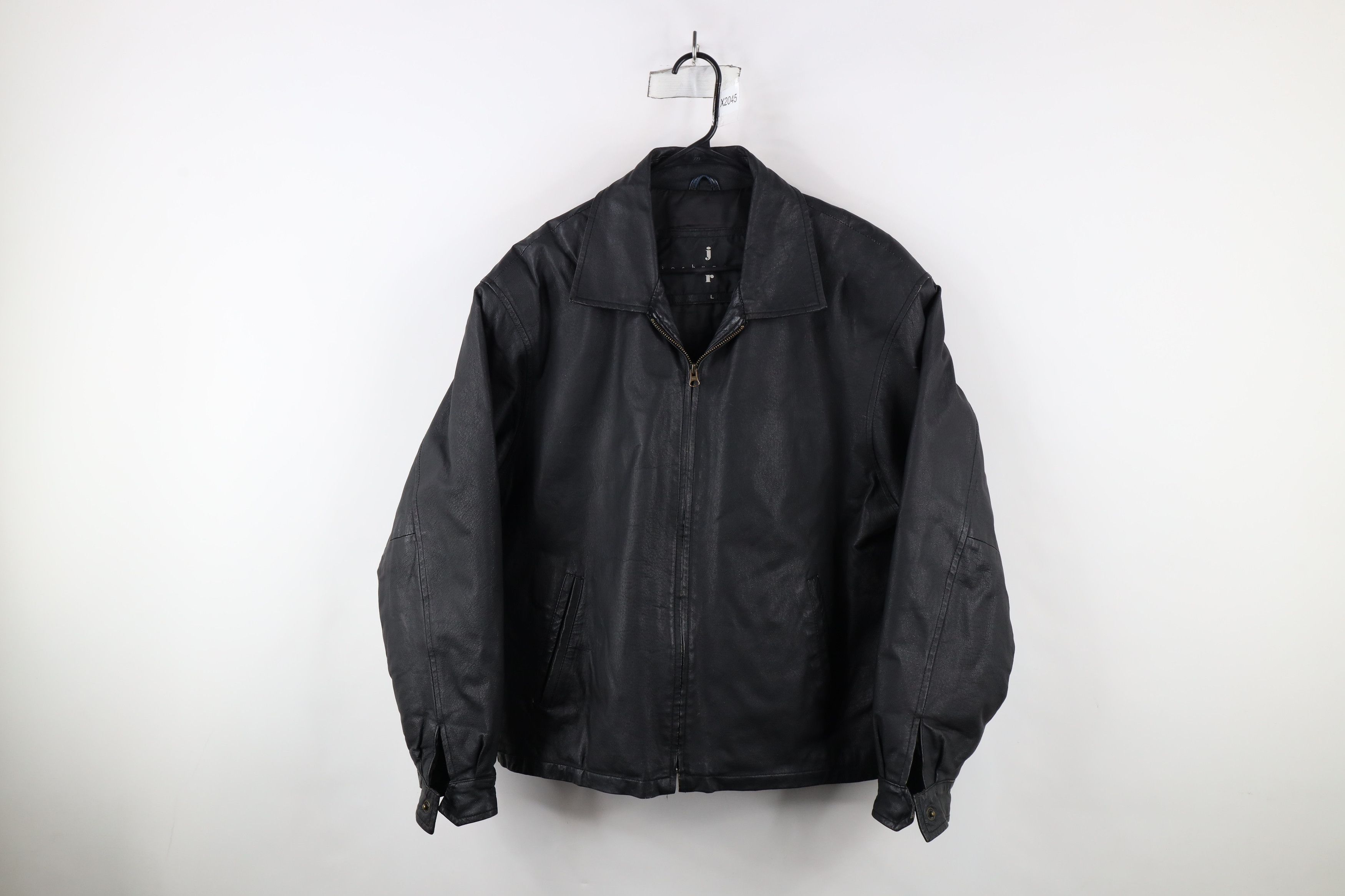 Vintage Vintage 90s Streetwear Button Back Leather Jacket Black Size US L / EU 52-54 / 3 - 1 Thumbnail