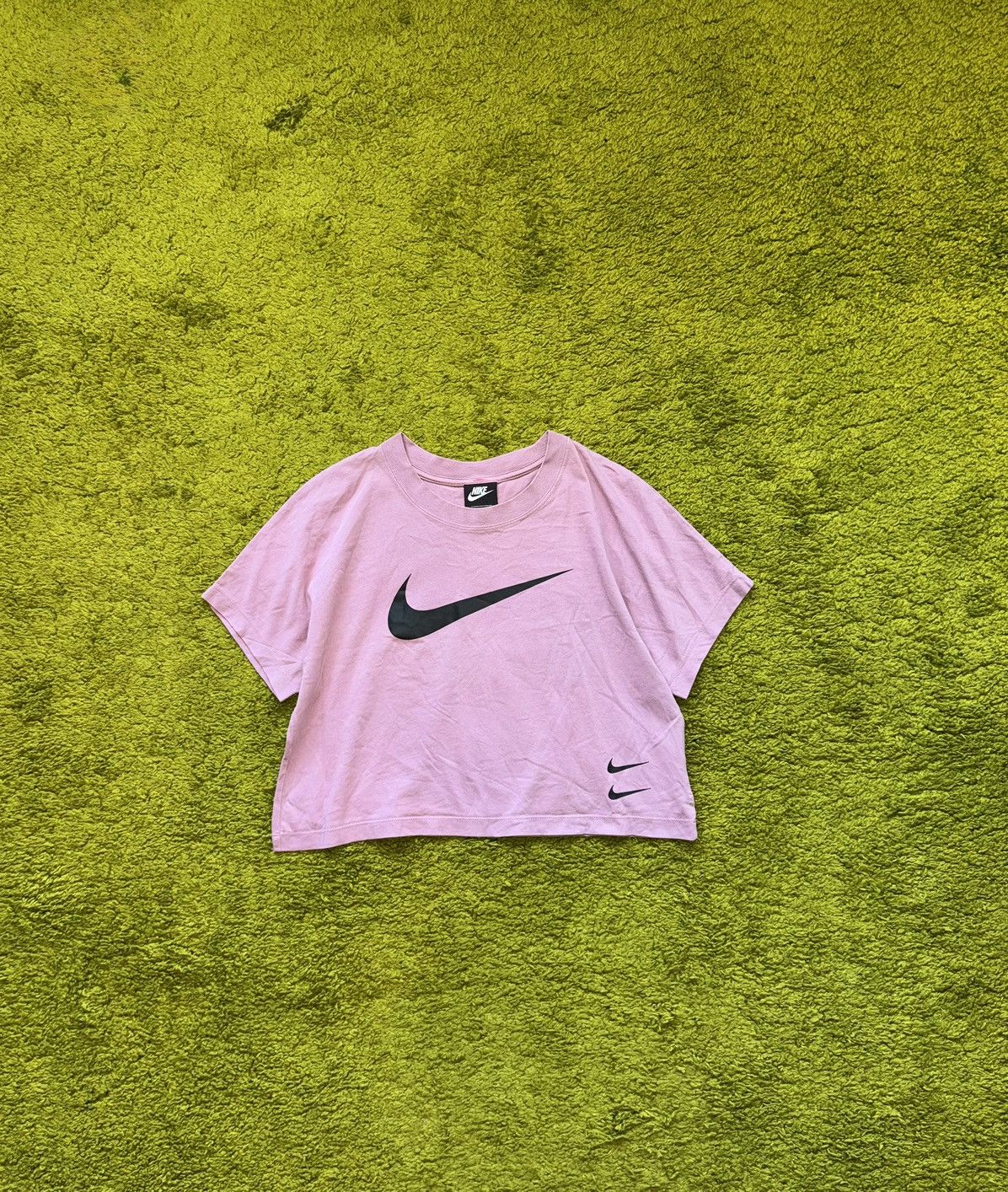 Nike Nike swoosh logo cropped t-shirt Size L / US 10 / IT 46 - 1 Thumbnail