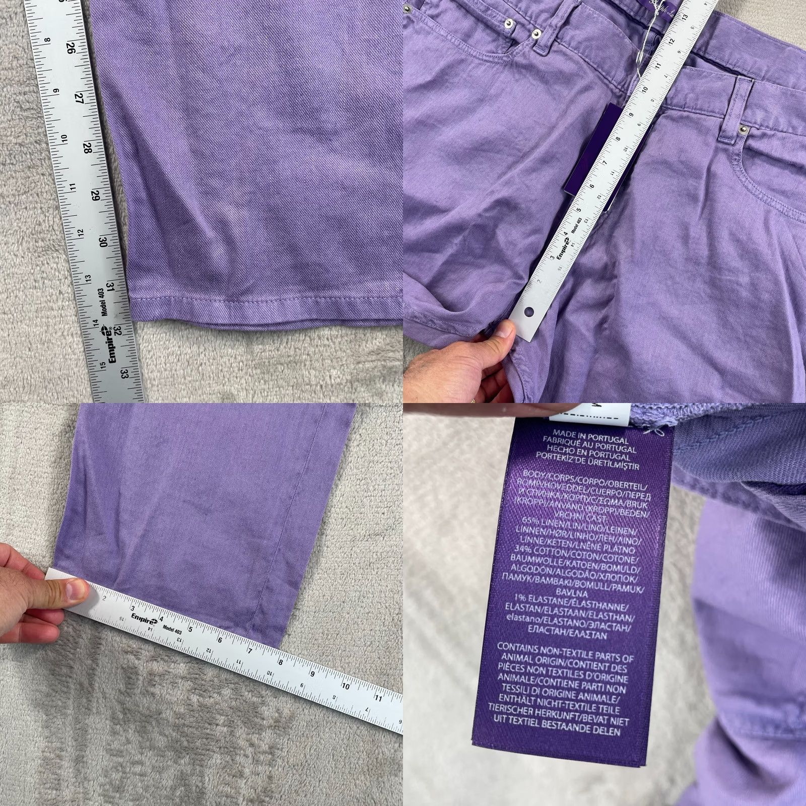 Ralph Lauren Ralph Lauren Purple Label Jeans Men 40x32 Slim Fit Linen Blend Purple NWT 5-Pocket Denim < 40-32> Stretch Logo Straight Size US 40 / EU 56 - 9 Thumbnail
