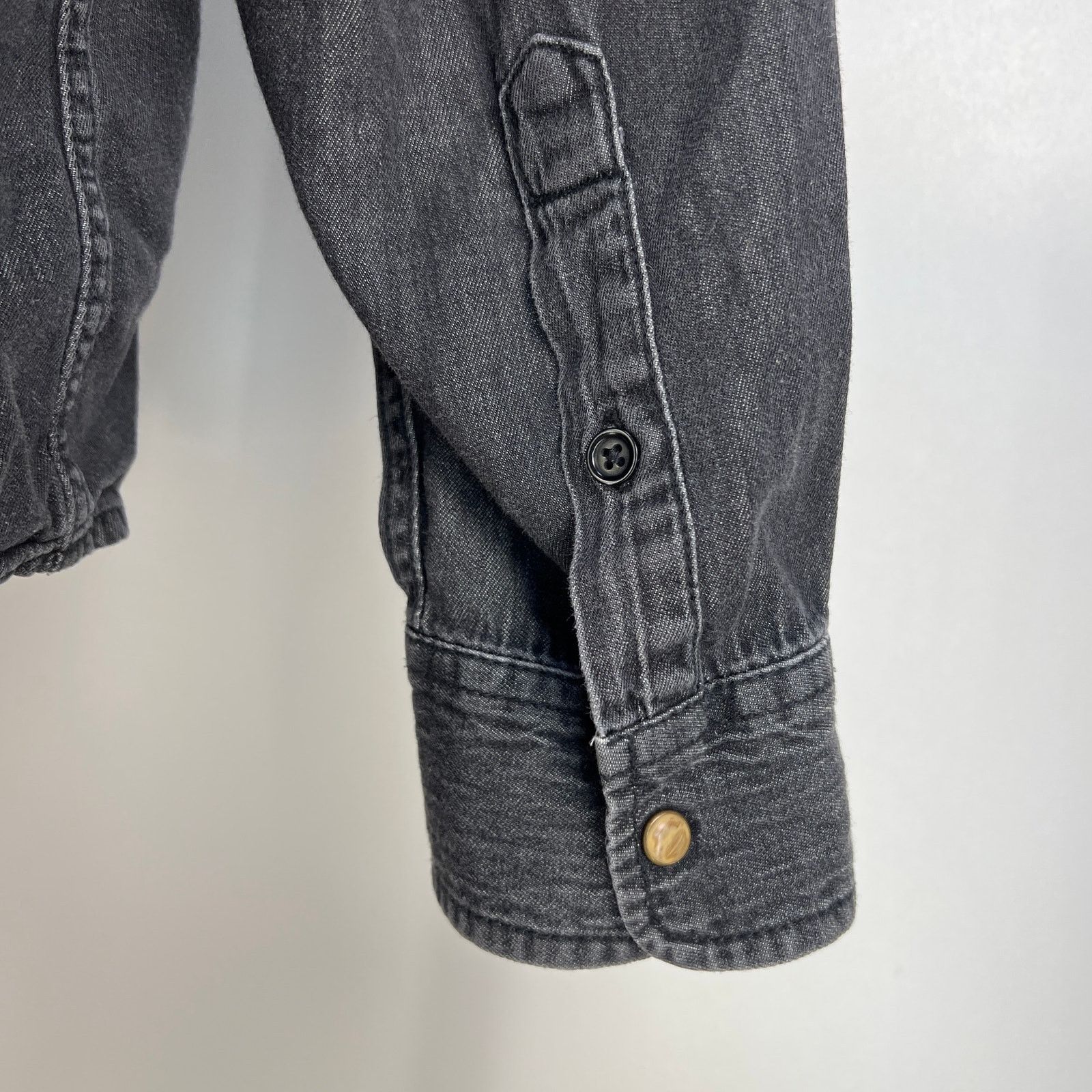Other Pact Denim Chambray Ranch Shirt Black Organic Cotton Size XL / US 12-14 / IT 48-50 - 9 Thumbnail