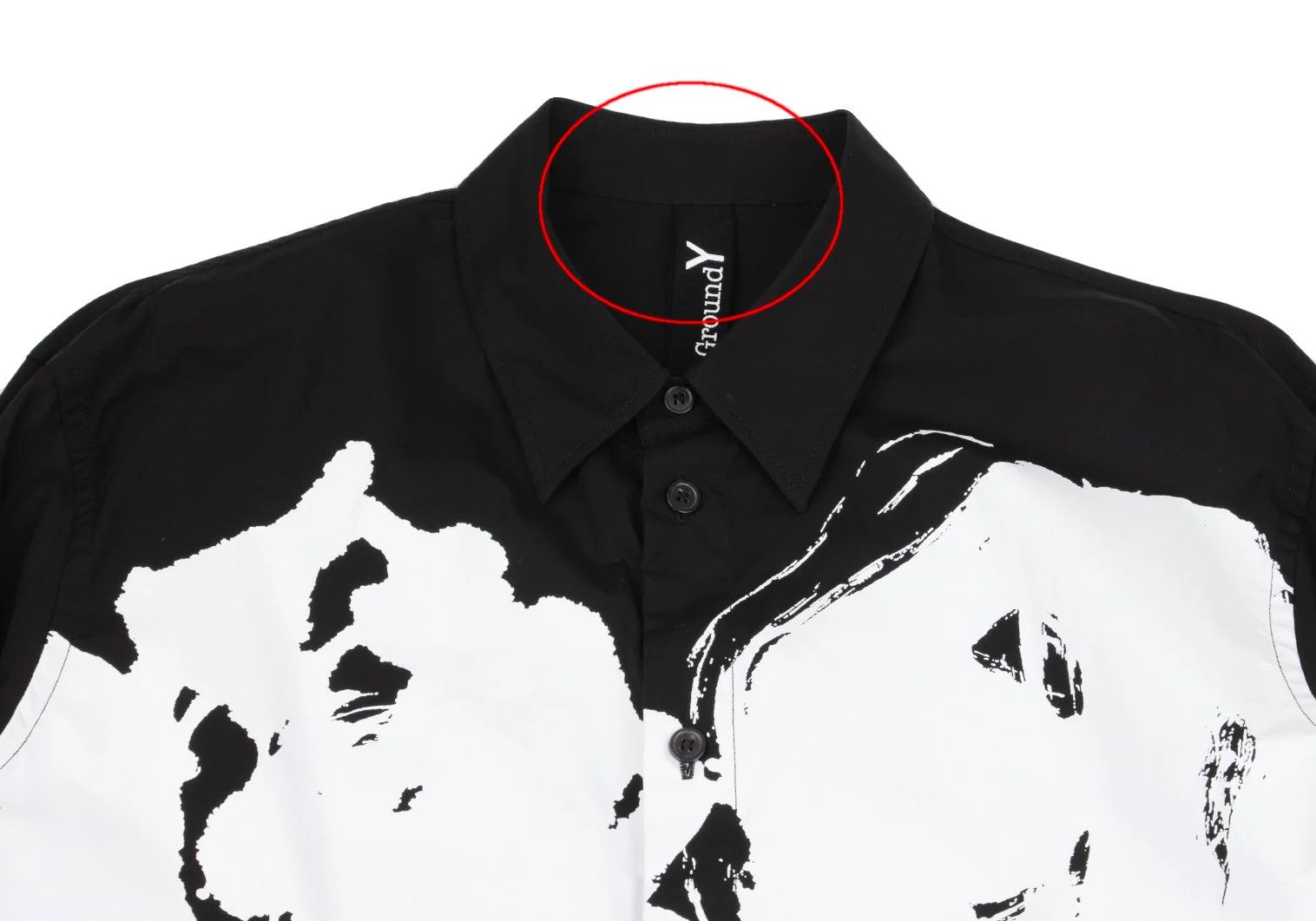 Yohji Yamamoto Pigment Print Shirt in Black and Off-White Size US S / EU 44-46 / 1 - 2 Thumbnail