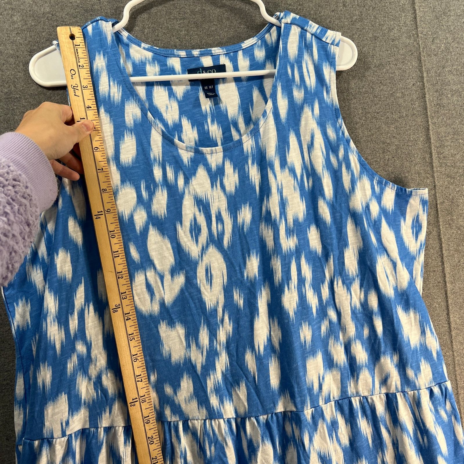 Denim & Co. Denim & Co. Beach Tall Printed Knit Linen Blend Midi Size XL / US 12-14 / IT 48-50 - 8 Thumbnail