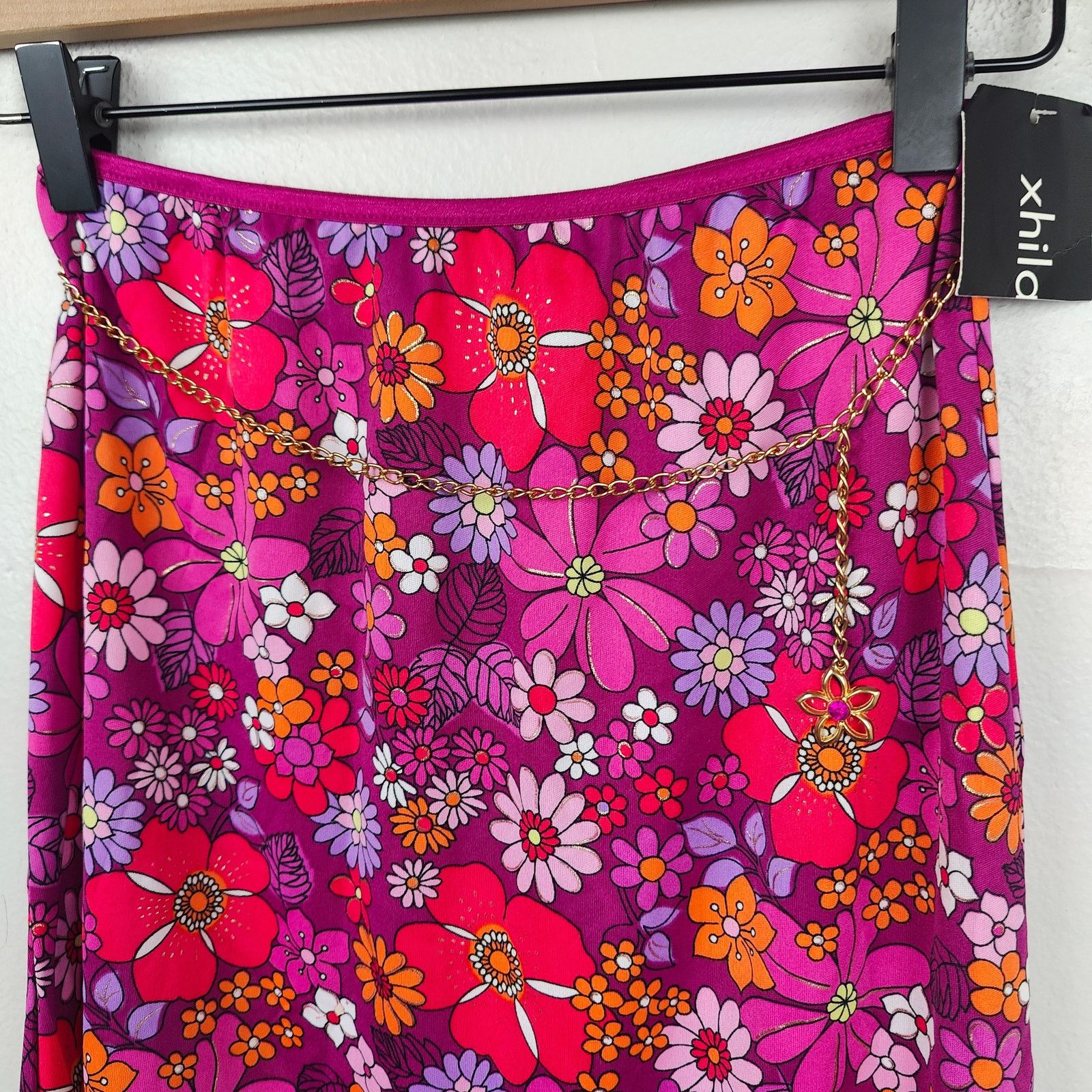 Other Vintage Y2K Xhilaration Floral Skirt Womens Large Pink Size 32" / US 10 / IT 46 - 3 Thumbnail