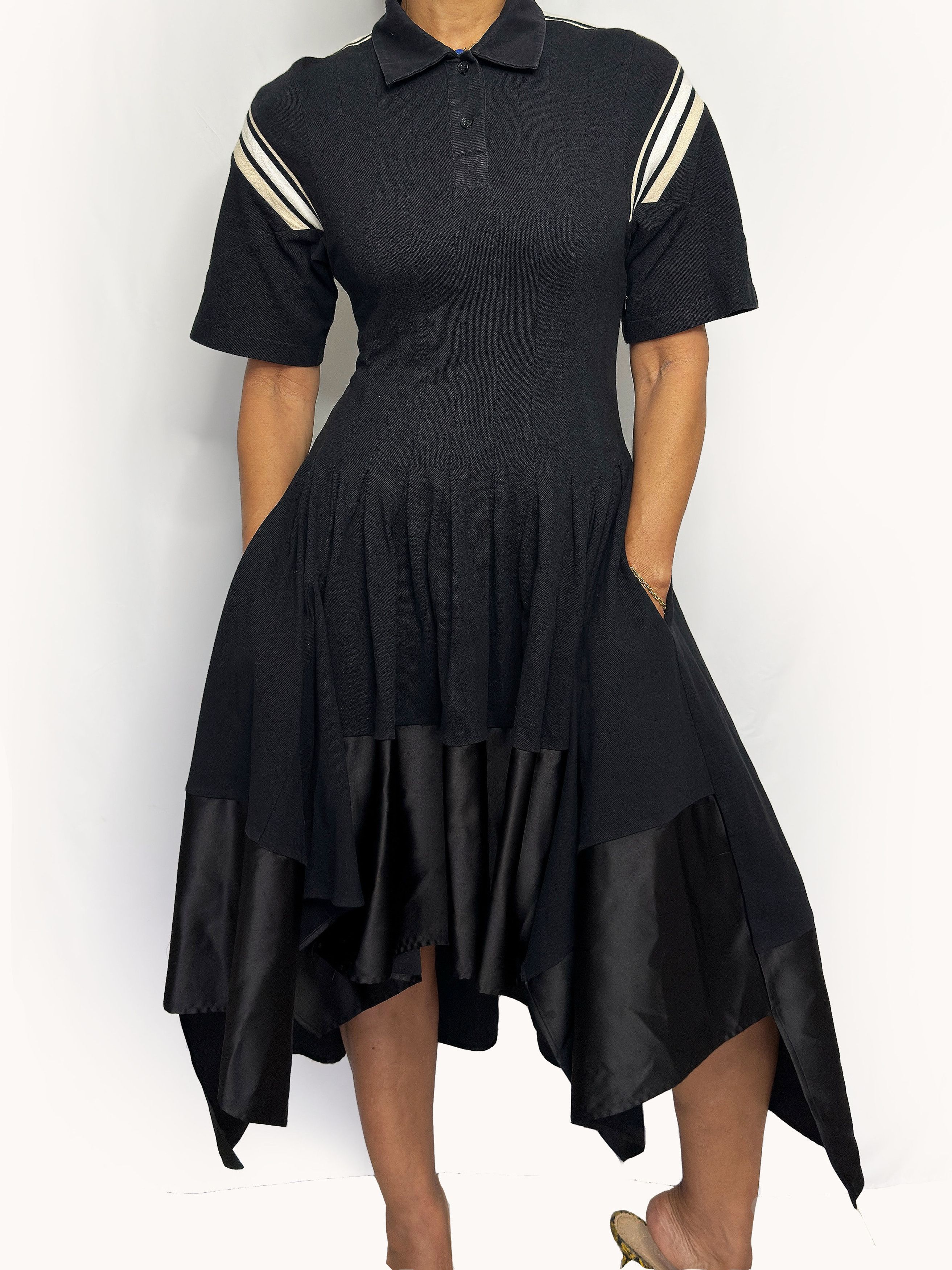 Other Koché Black Knit Polo Shirt Midi Dress Size S / US 4 / IT 40 - 1 Thumbnail