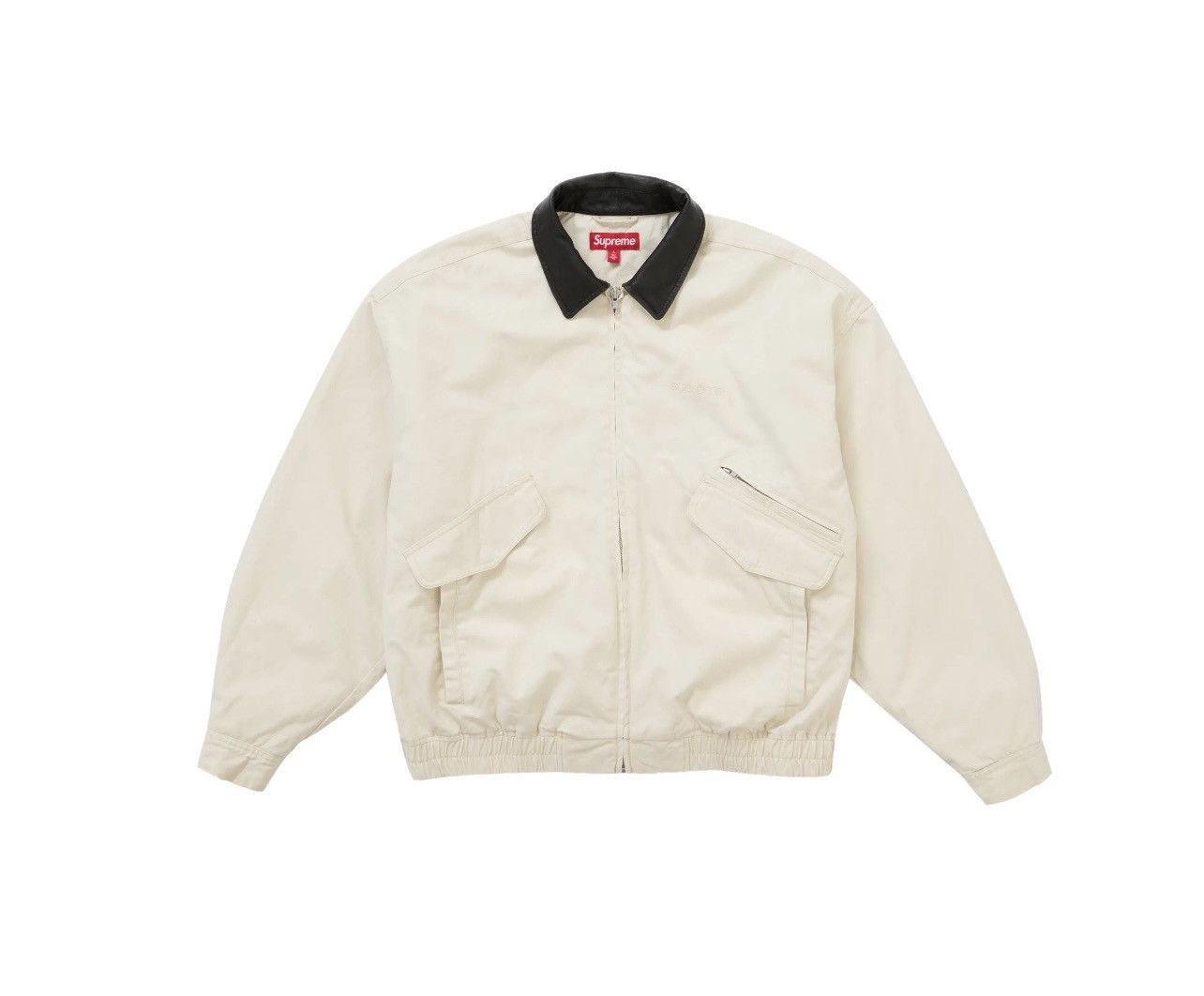 Supreme Supreme Leather Collar Utility Jacket Stone Size S Grailed
