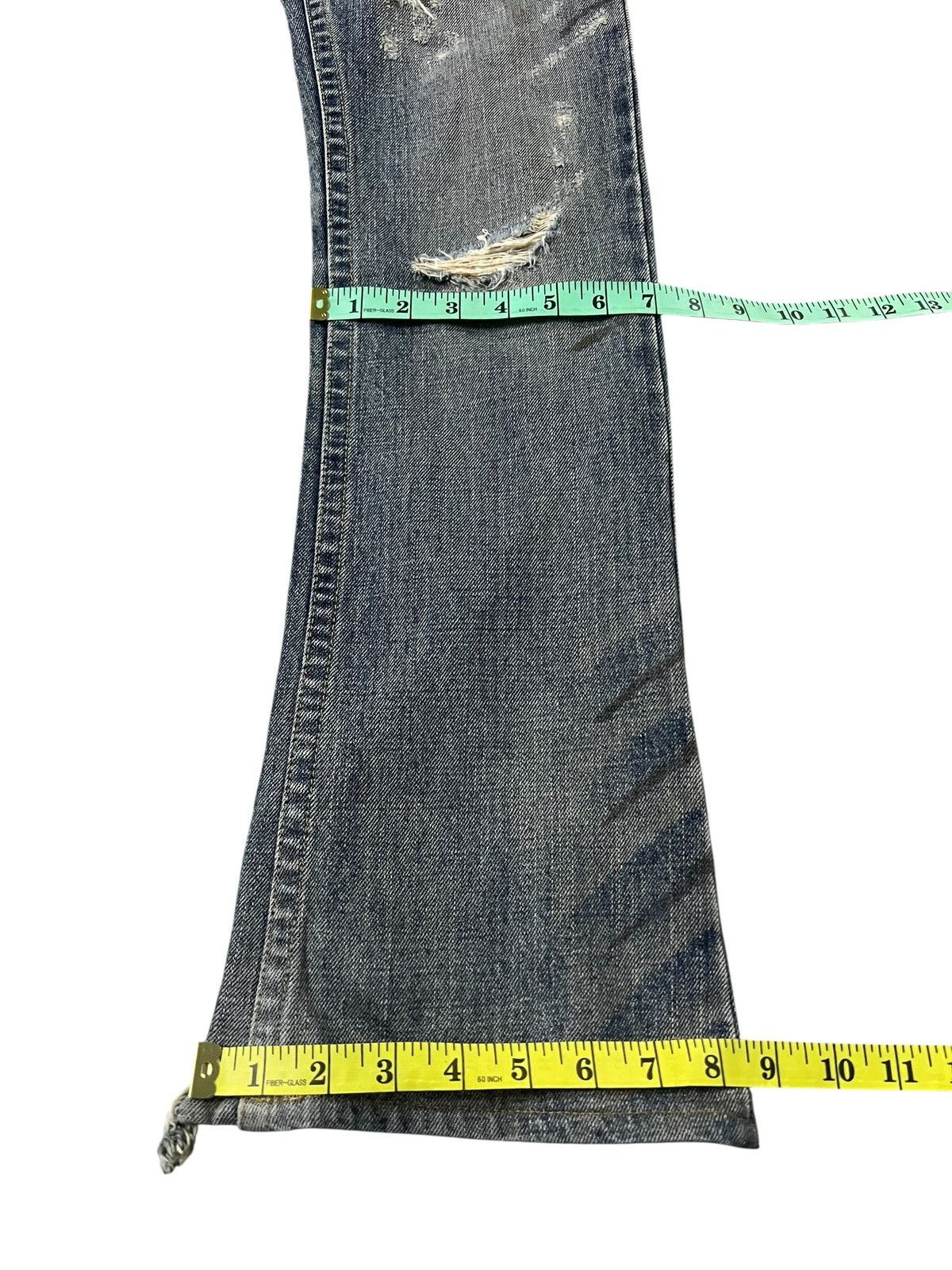 If Six Was Nine Material Girl Flare Distress Low Rise Bootcut Jean Size US 31 - 19 Thumbnail