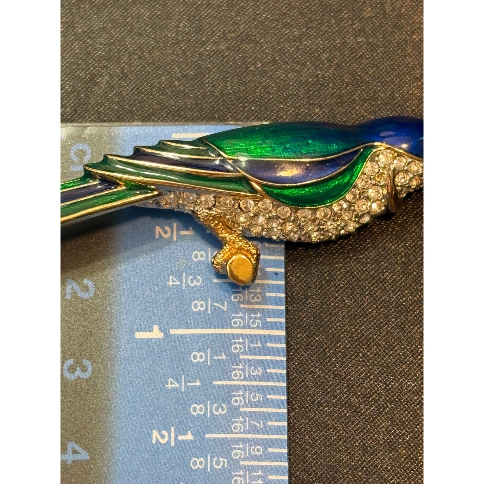 Other Carol Lee Bird Brooch 3 Inch Rhinestone Enamel Size ONE SIZE - 5 Thumbnail