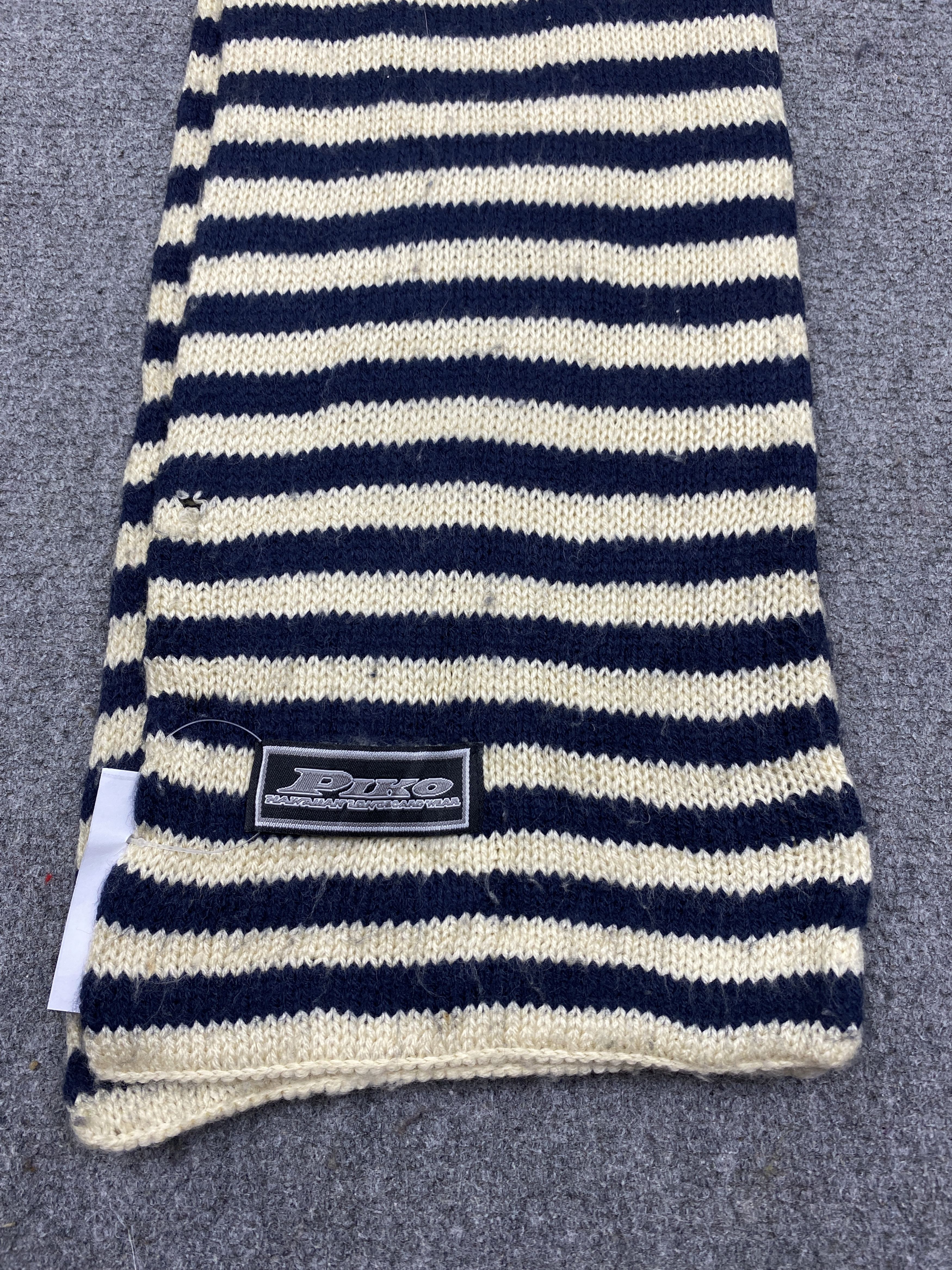 Japanese Brand Vintage Piko Scarf Muffler Wool Scarves SC0284 Size ONE SIZE - 6 Thumbnail
