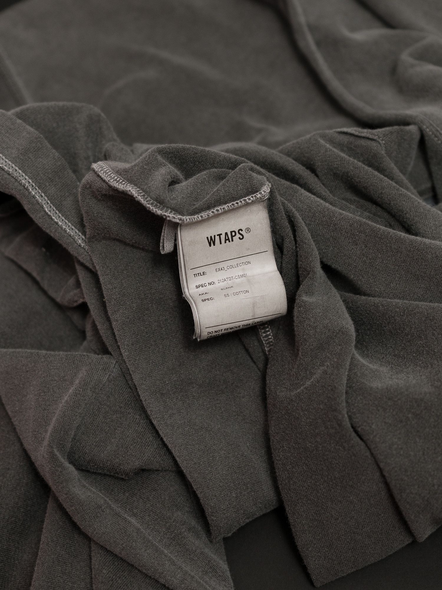 Wtaps WTAPS pocket tee charcoal grey garment dye Size US L / EU 52-54 / 3 - 5 Thumbnail