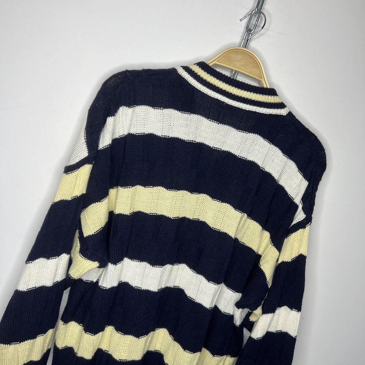 Designer × Vintage × Yves Saint Laurent Vintage 90s YSL Yves Saint Laurent cable knit chunky sweater Size US L / EU 52-54 / 3 - 10 Thumbnail