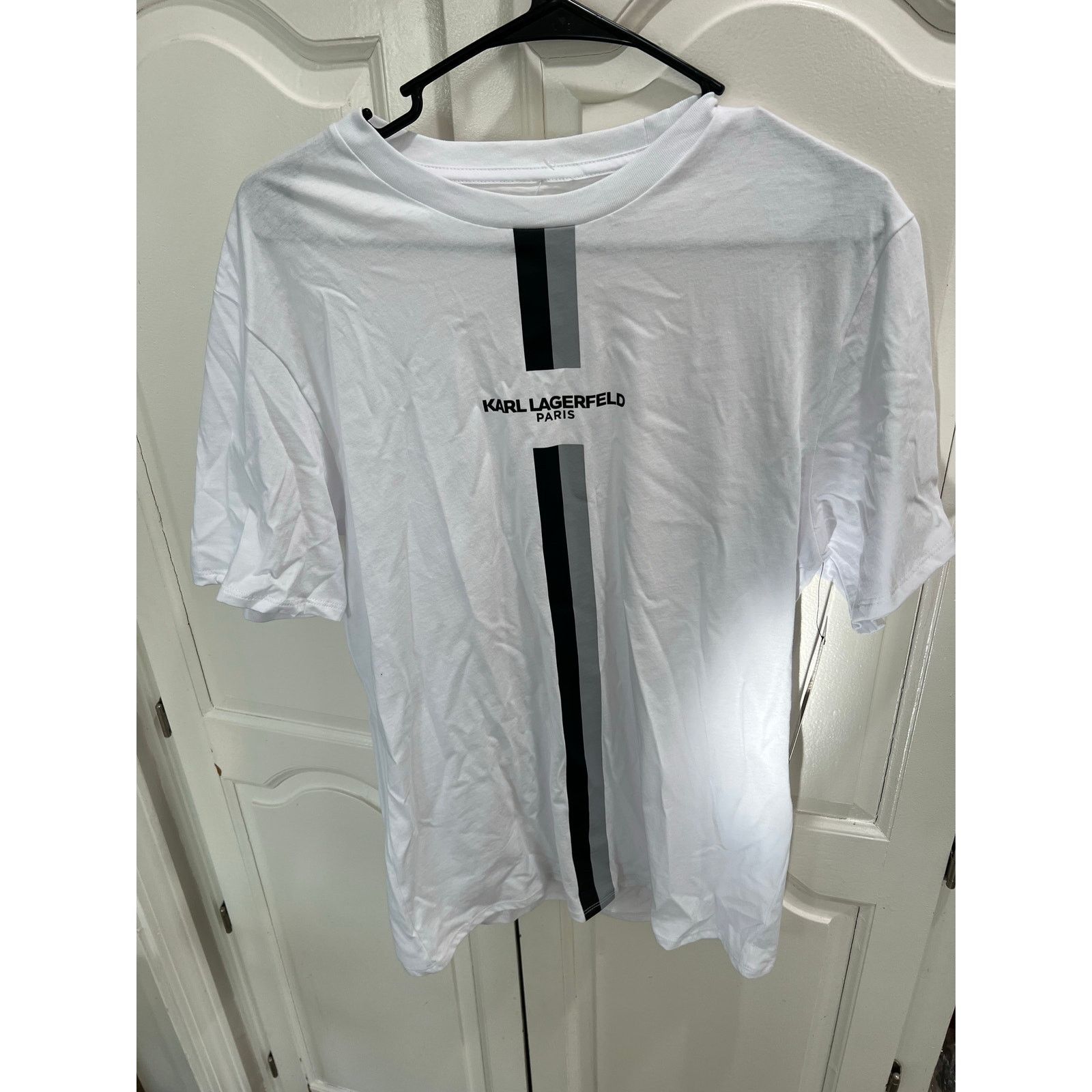 Karl Lagerfeld Karl Lagerfeld Paris T-Shirt Men’s M White Vertical Stripe Size US M / EU 48-50 / 2 - 1 Thumbnail