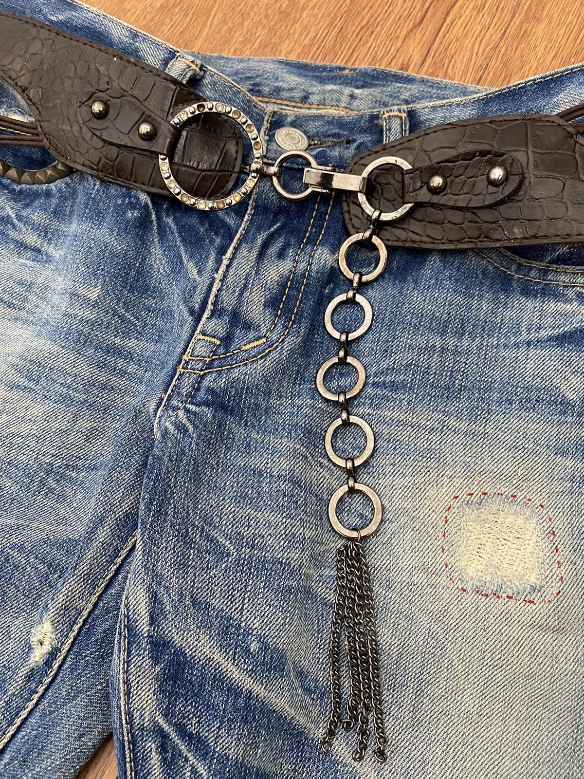 If Six Was Nine Chain crystal wide belt Size ONE SIZE - 3 Thumbnail
