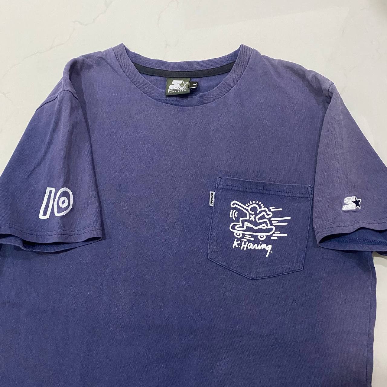 Keith Haring × Vintage Keith Haring x starter 00s 90s Single Pocket Tshirt Size US L / EU 52-54 / 3 - 2 Thumbnail