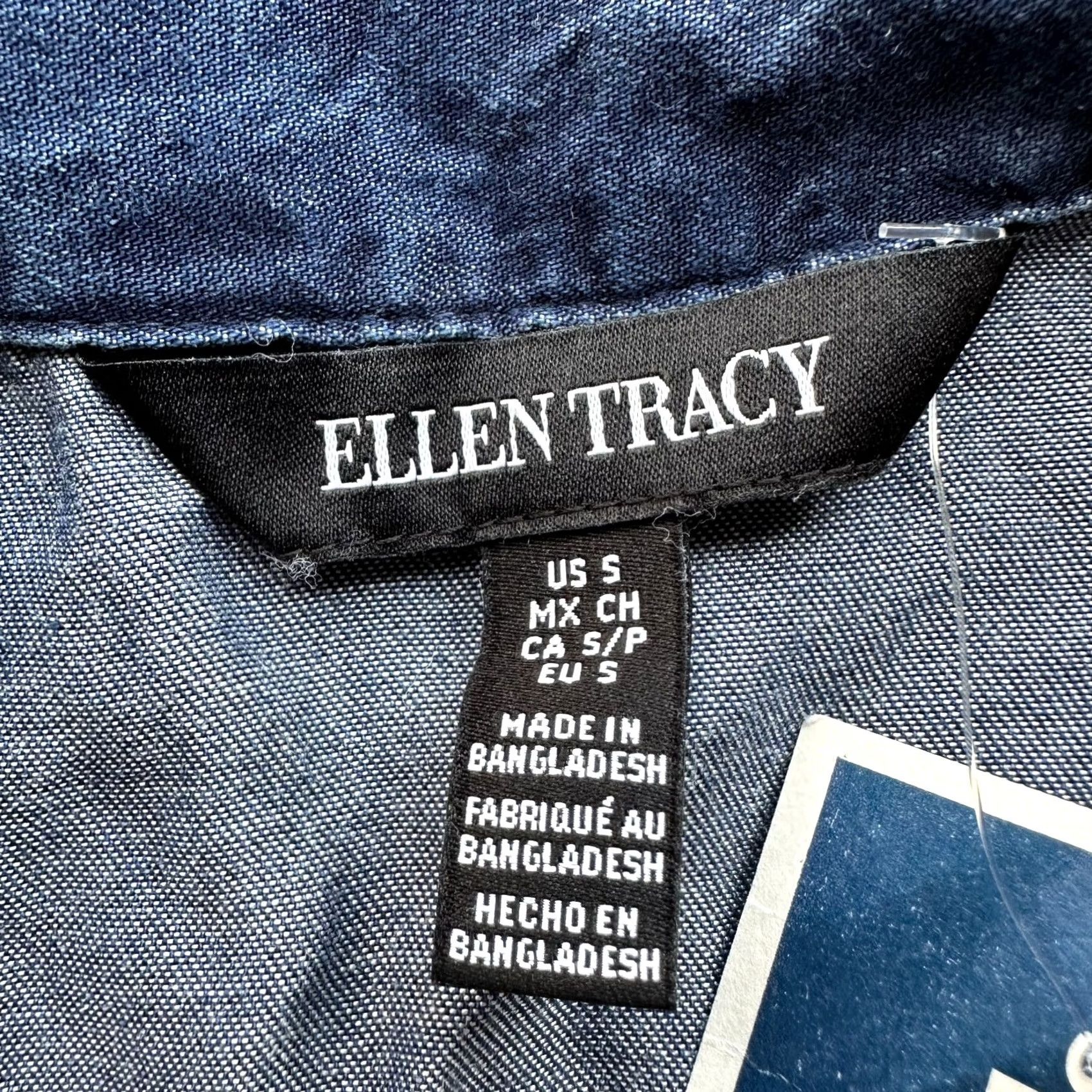 Ellen Tracy Ellen Tracy Blue Pullover Top Womens Small Sleeveless Lightweight Lyocell NWT Size S / US 4 / IT 40 - 3 Thumbnail