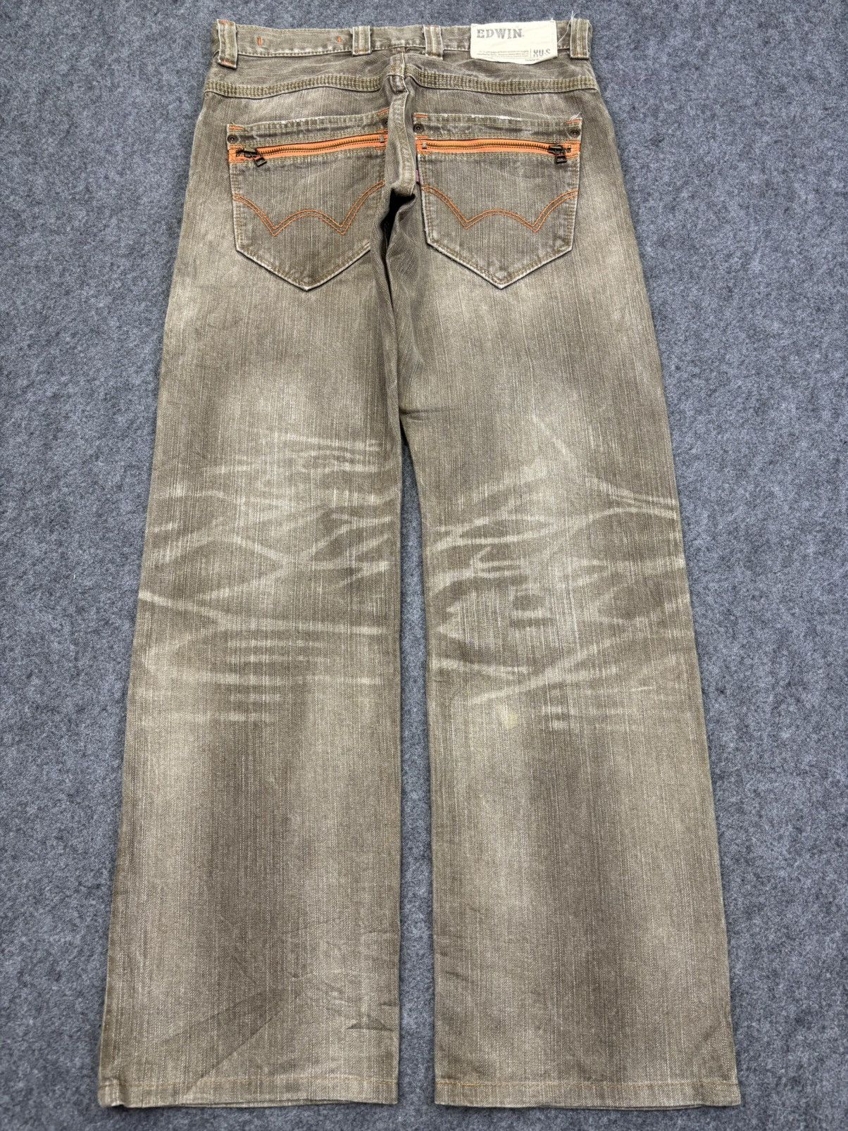 Edwin 90s Style💥Wide Edwin XVS Faded Brown Denim F762 Size US 32 / EU 48 - 21 Thumbnail