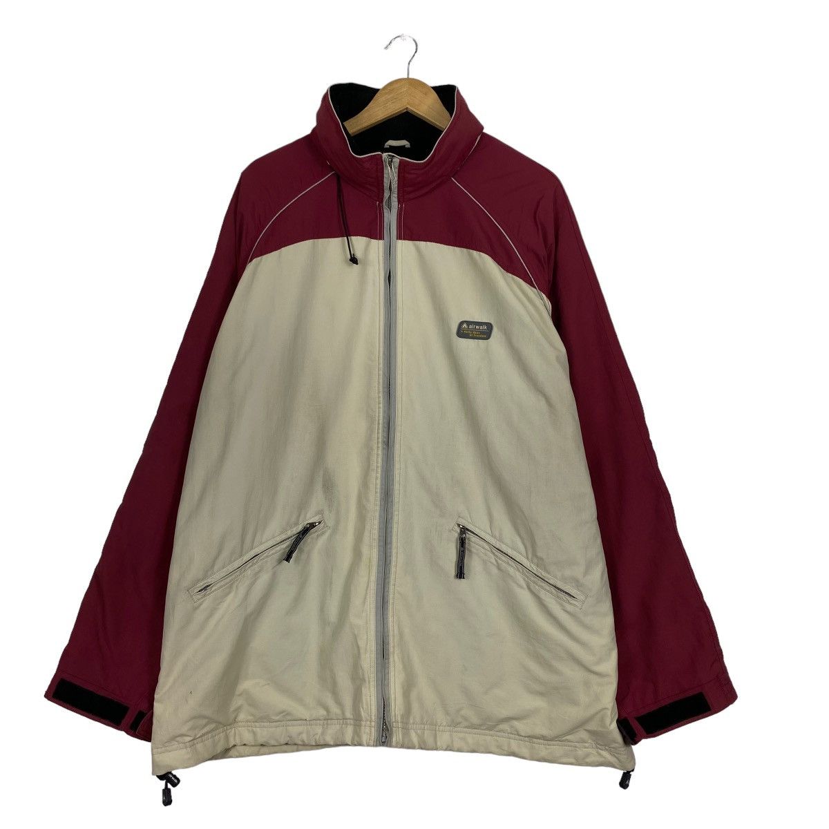 image of Vintage Airwalk Skaterboards Zipper Jacket in Red, Men's (Size XL)