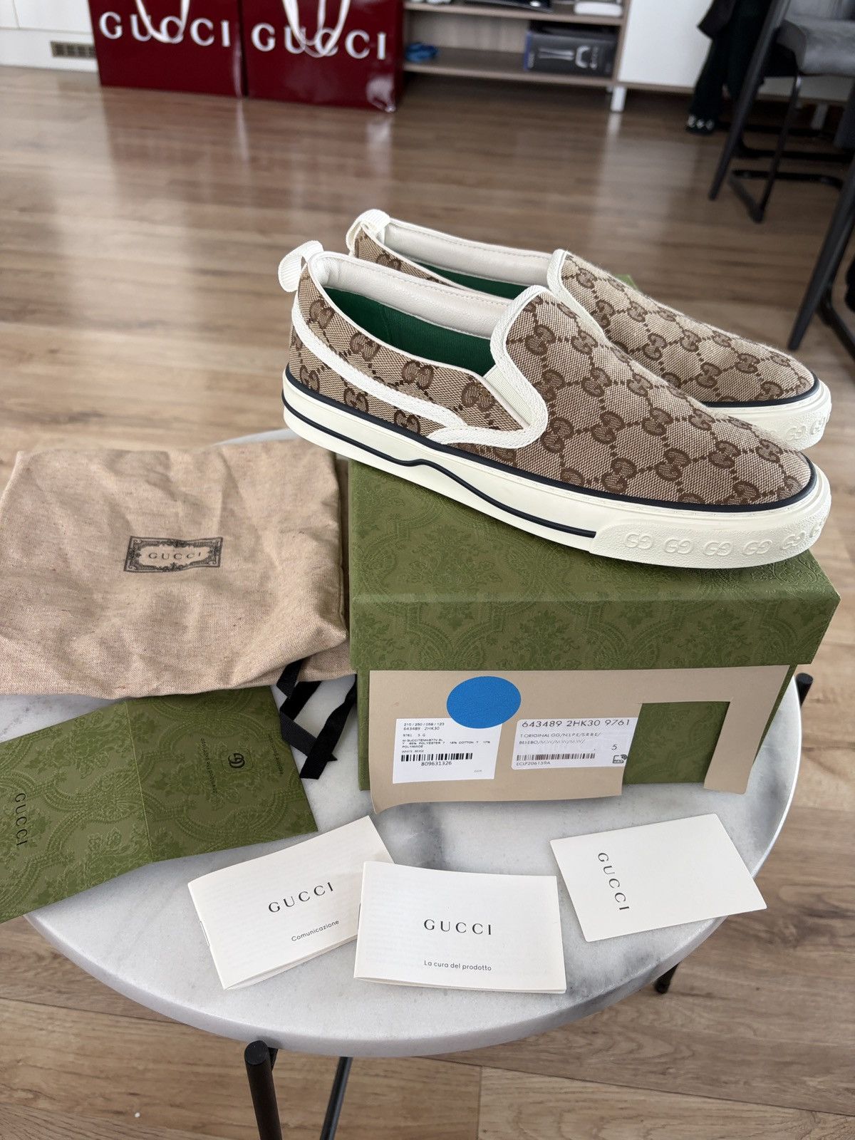 Gucci tennis 1977 slip on canvas