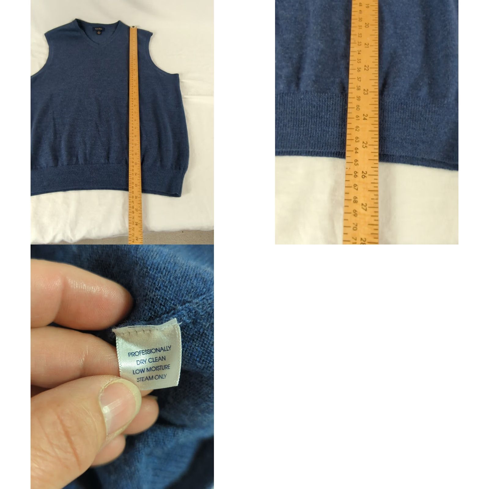 Club Room Club Room Men’s V-Neck Sweater Vest M 100% Merino Wool Red Blue Solid Lightweight Classic Preppy Size US M / EU 48-50 / 2 - 8 Thumbnail