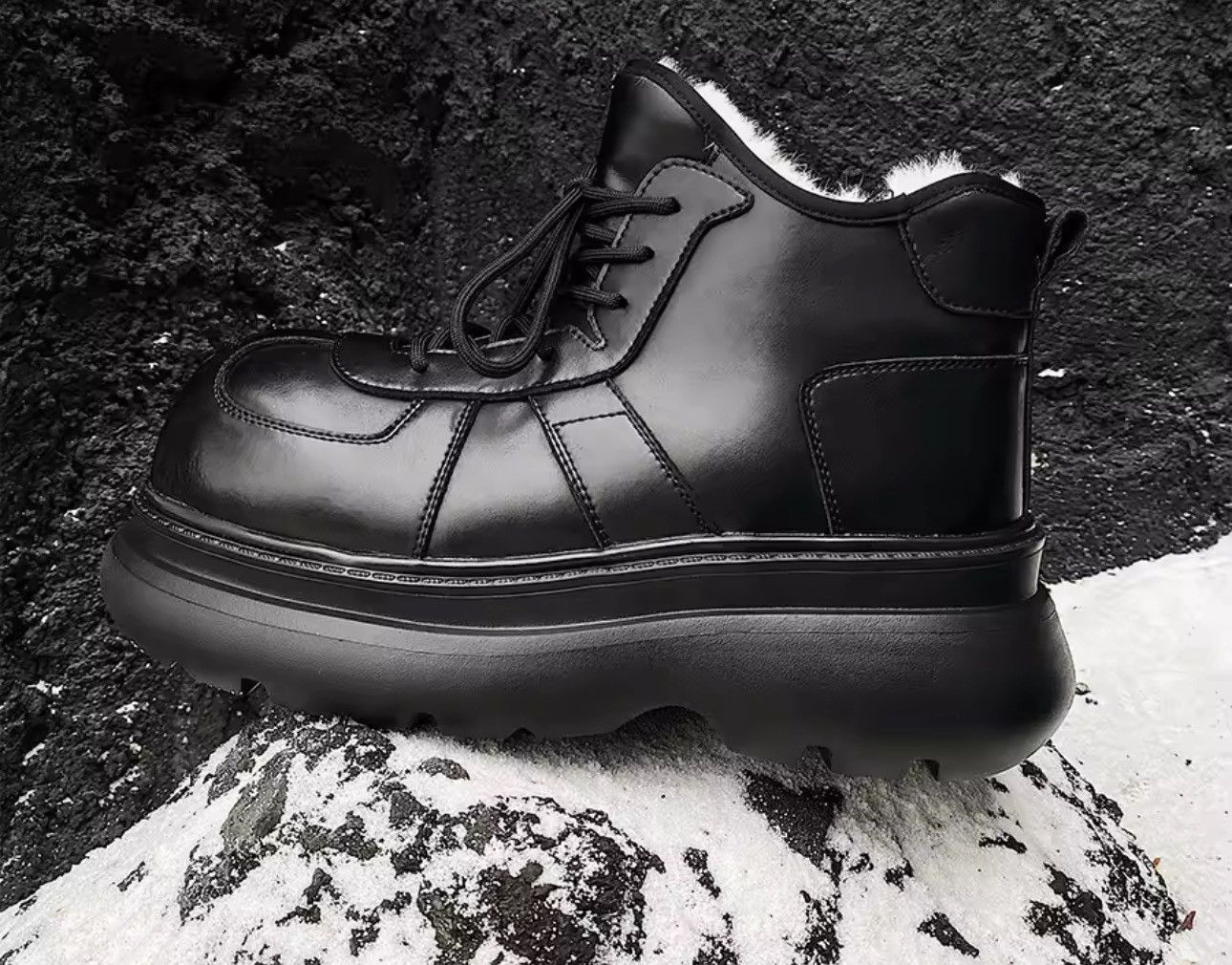 Other Genuine Leather Streetwear Warm Winter Waterproof Punk Boots Size US 8 / EU 41 - 5 Thumbnail