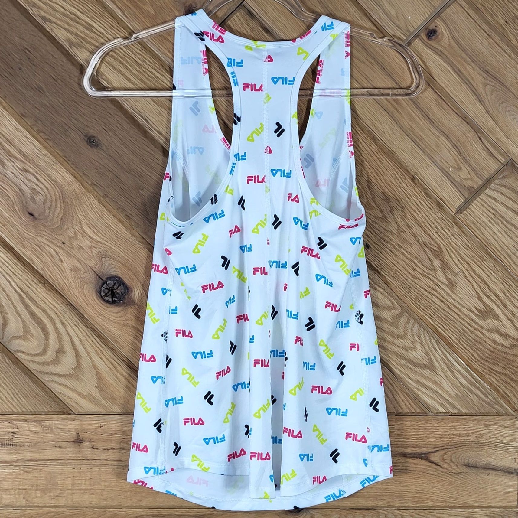 Fila FILA Womens Tank Top Racerback Logo Print Lightweight Sleeveless Multicolor S Size S / US 4 / IT 40 - 3 Thumbnail