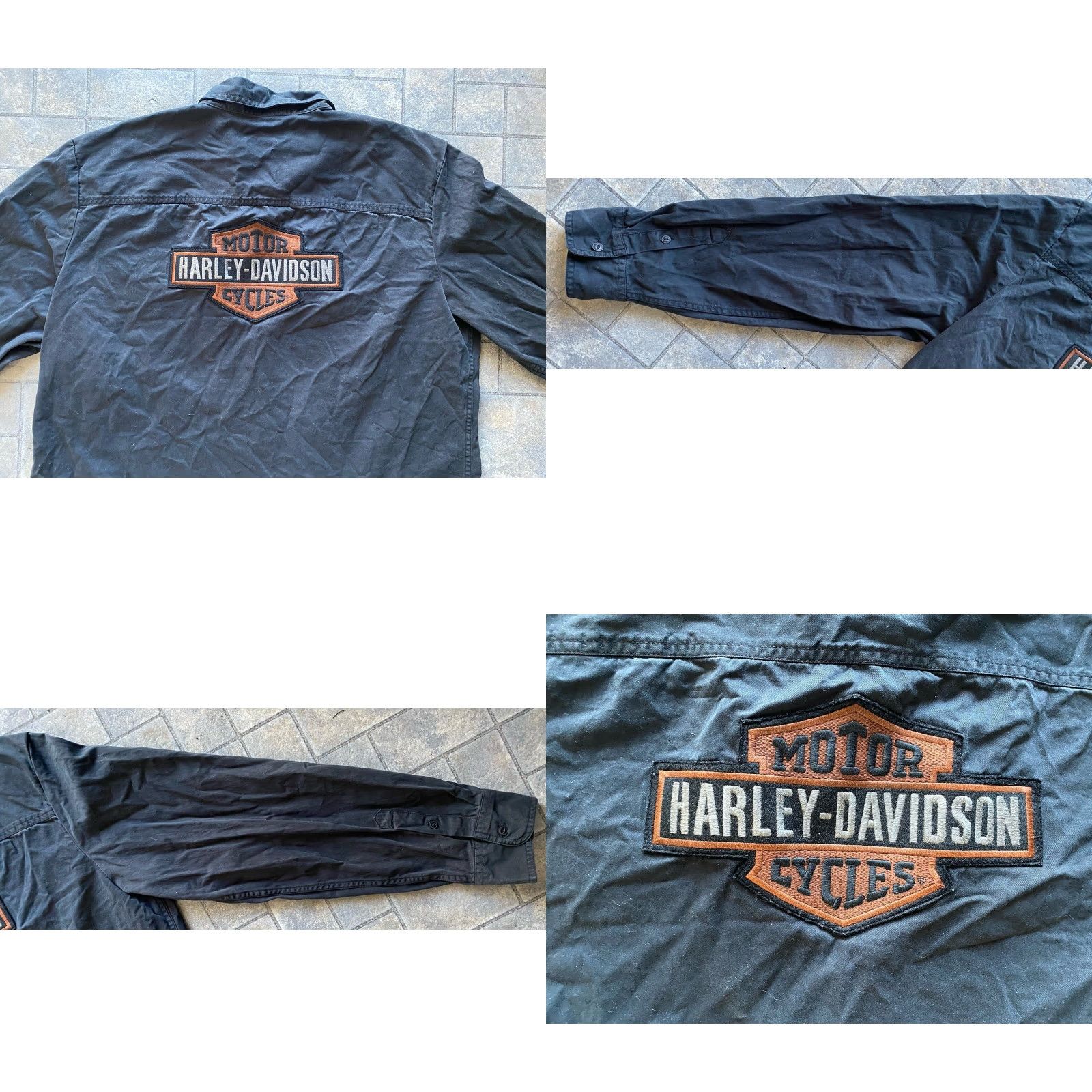 Harley Davidson Harley-Davidson Shirt Button-Up Long Sleeve Black 2XL Slim Mens Size US XXL / EU 58 / 5 - 10 Thumbnail