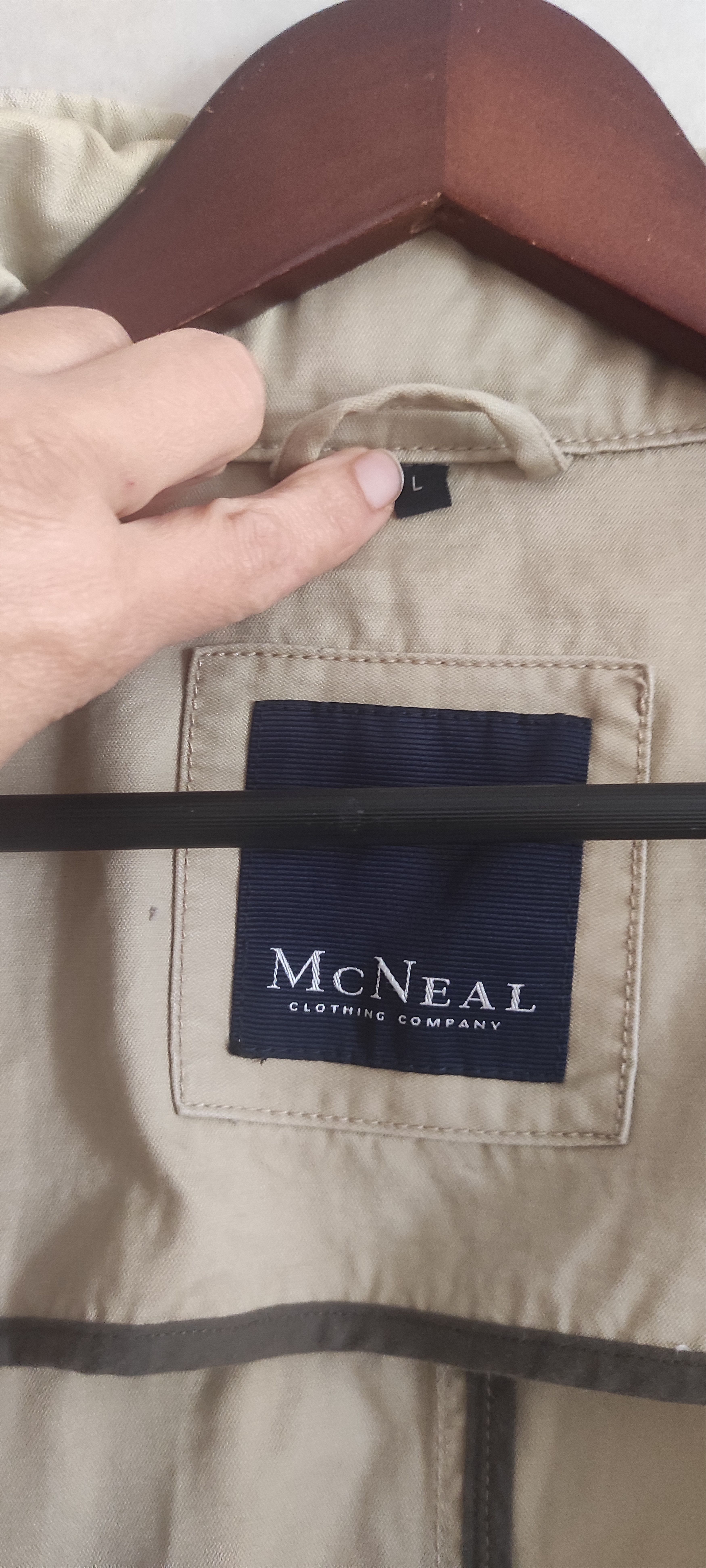 Other McNeal Men Beige Classic Hooded Safari Jacket Zipped Pockets Size US L / EU 52-54 / 3 - 14 Thumbnail