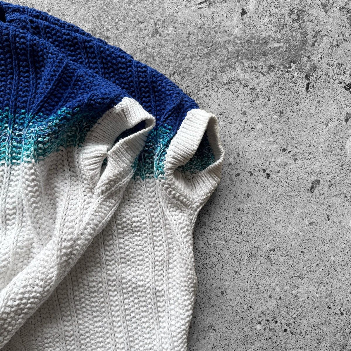 Designer × Desigual Desigual Womens Blue White Knitted Sweater Elegant Casual Size M / US 6-8 / IT 42-44 - 5 Thumbnail