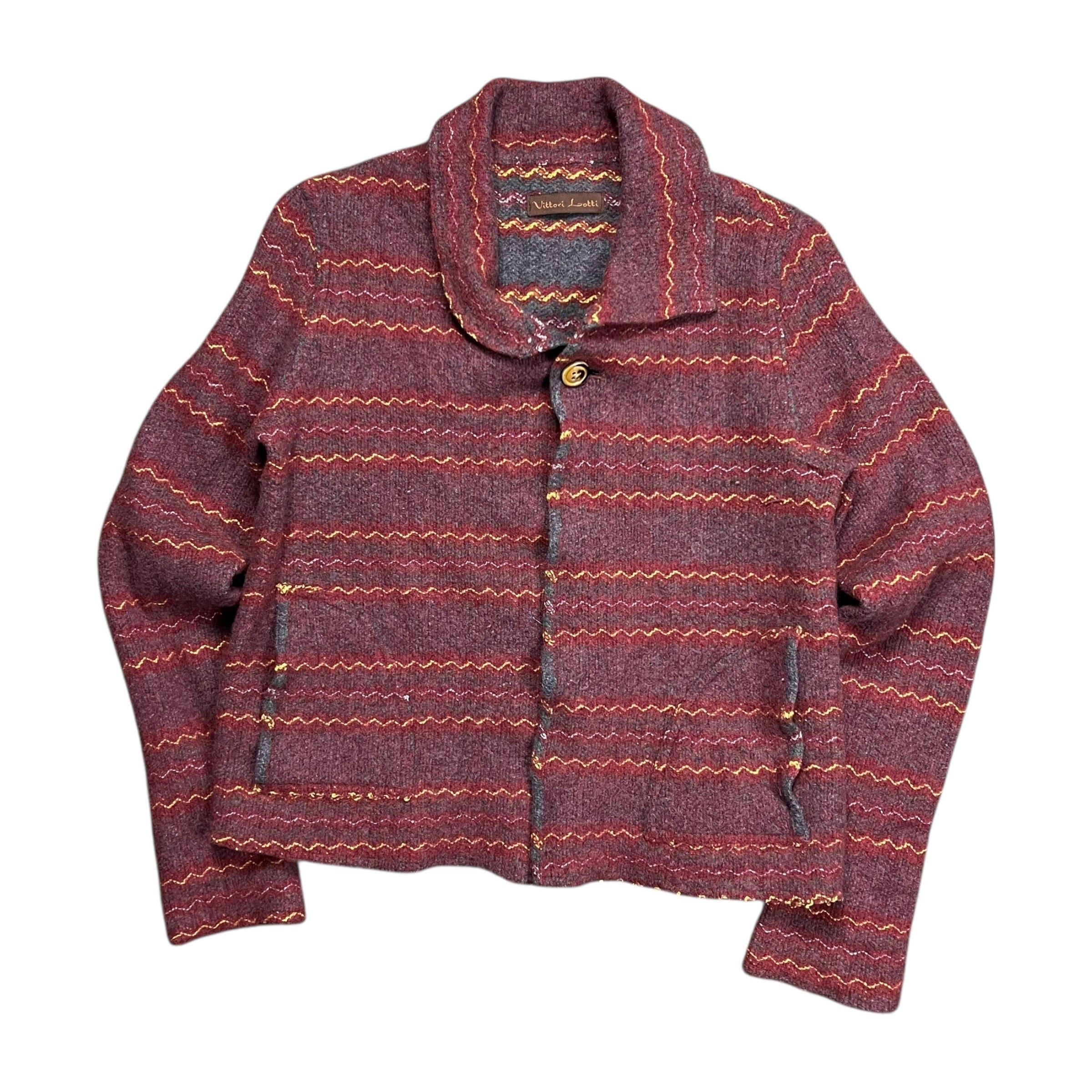 Vintage Vittori Lotti Striped Italian Wool Jacket - S Size S / US 4 / IT 40 - 1 Thumbnail