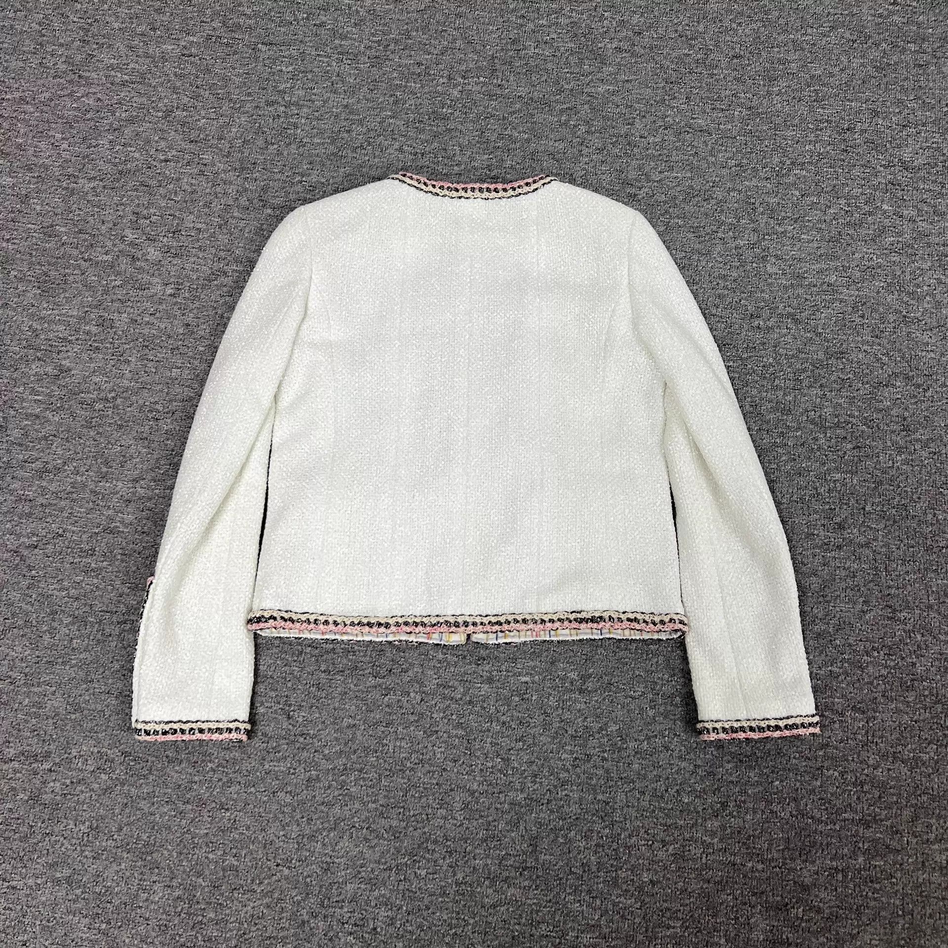 Chanel Chanel Station White Sequin 4-Pocket Color Trim Woven Jkt Size XS / US 0-2 / IT 36-38 - 3 Thumbnail