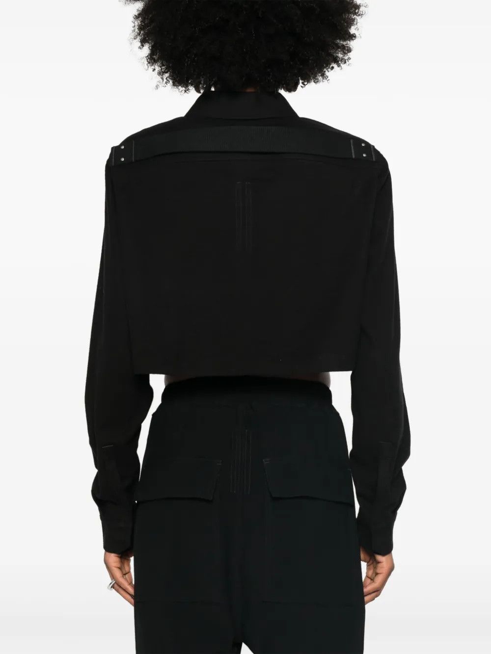 Rick Owens o1y0126 Solid Color Shirt in Black Size M / US 6-8 / IT 42-44 - 4 Thumbnail