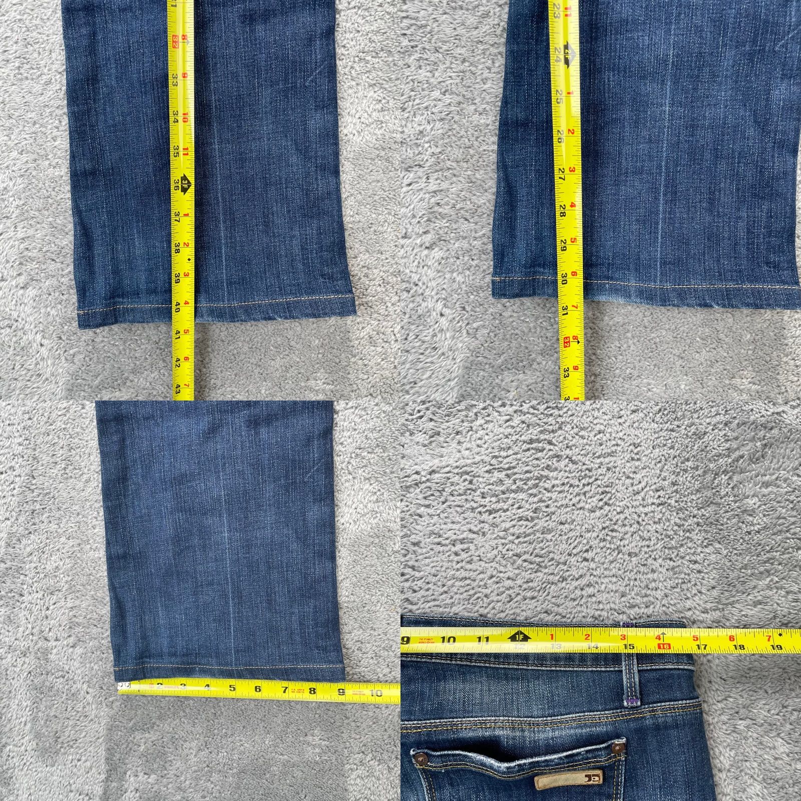 Vintage Joes Jeans Womens Jeans Bootcut 31 Blue Rocker Medium Wash Stretch Low Rise 5-Pocket Denim Logo Vintage No Rise Womens Size 24" / US 00 / IT 34 - 8 Thumbnail
