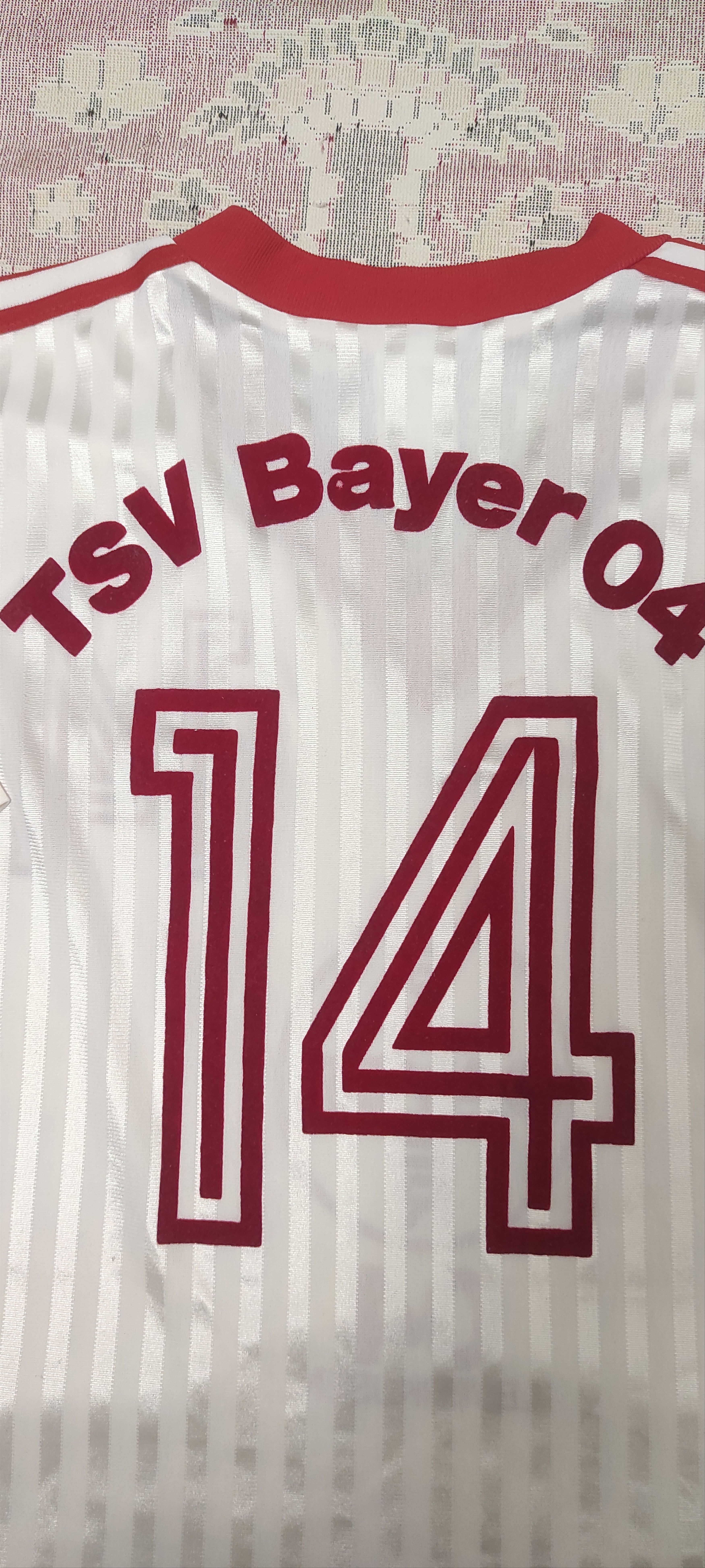 Adidas Bayer 04 Leverkusen #14 football shirt 1987 - 1988 Rare Size US L / EU 52-54 / 3 - 8 Thumbnail