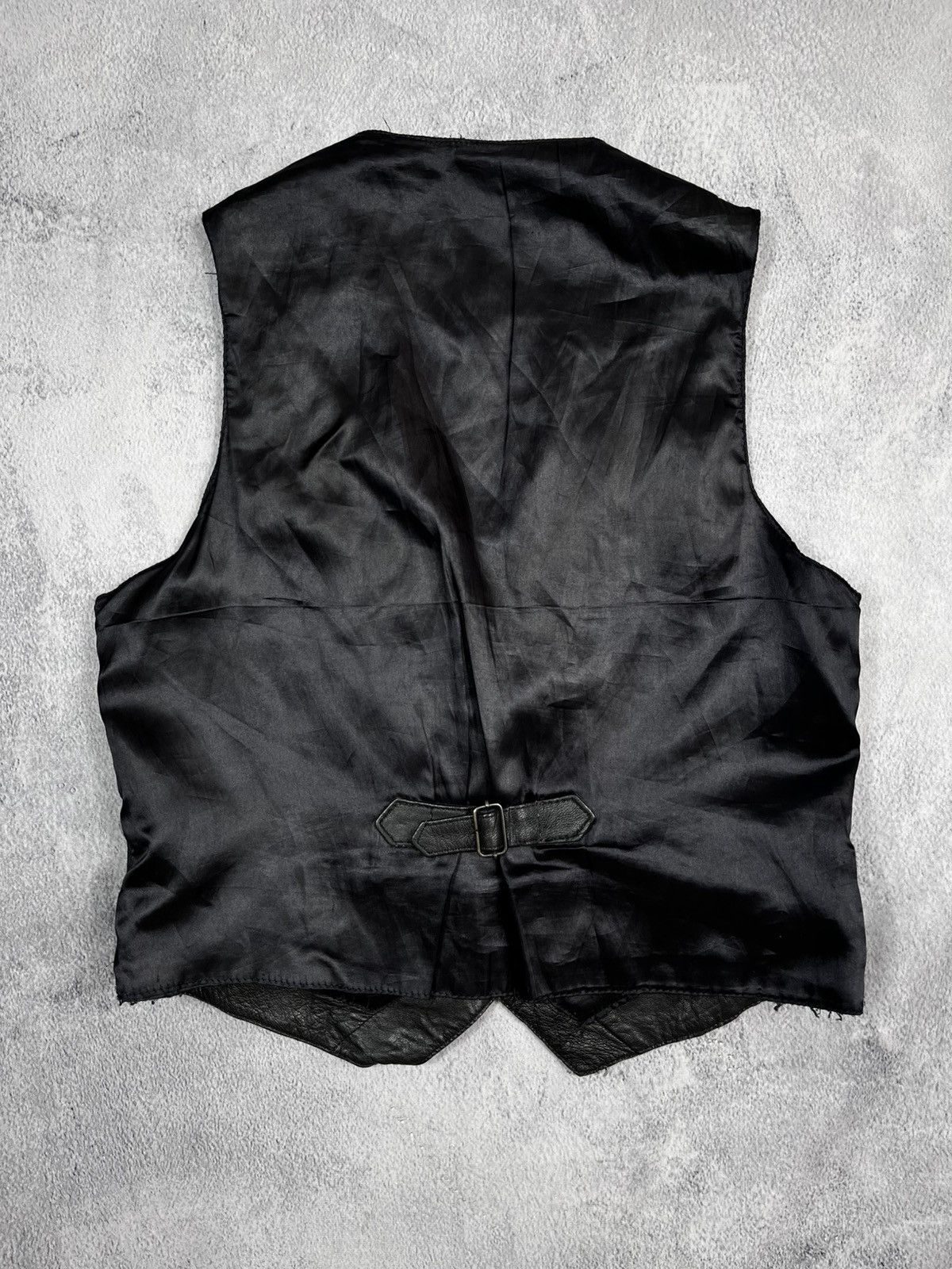 Leather × Vintage Vintage 90s leather vest retro biker style streetwear size M Size US M / EU 48-50 / 2 - 4 Thumbnail