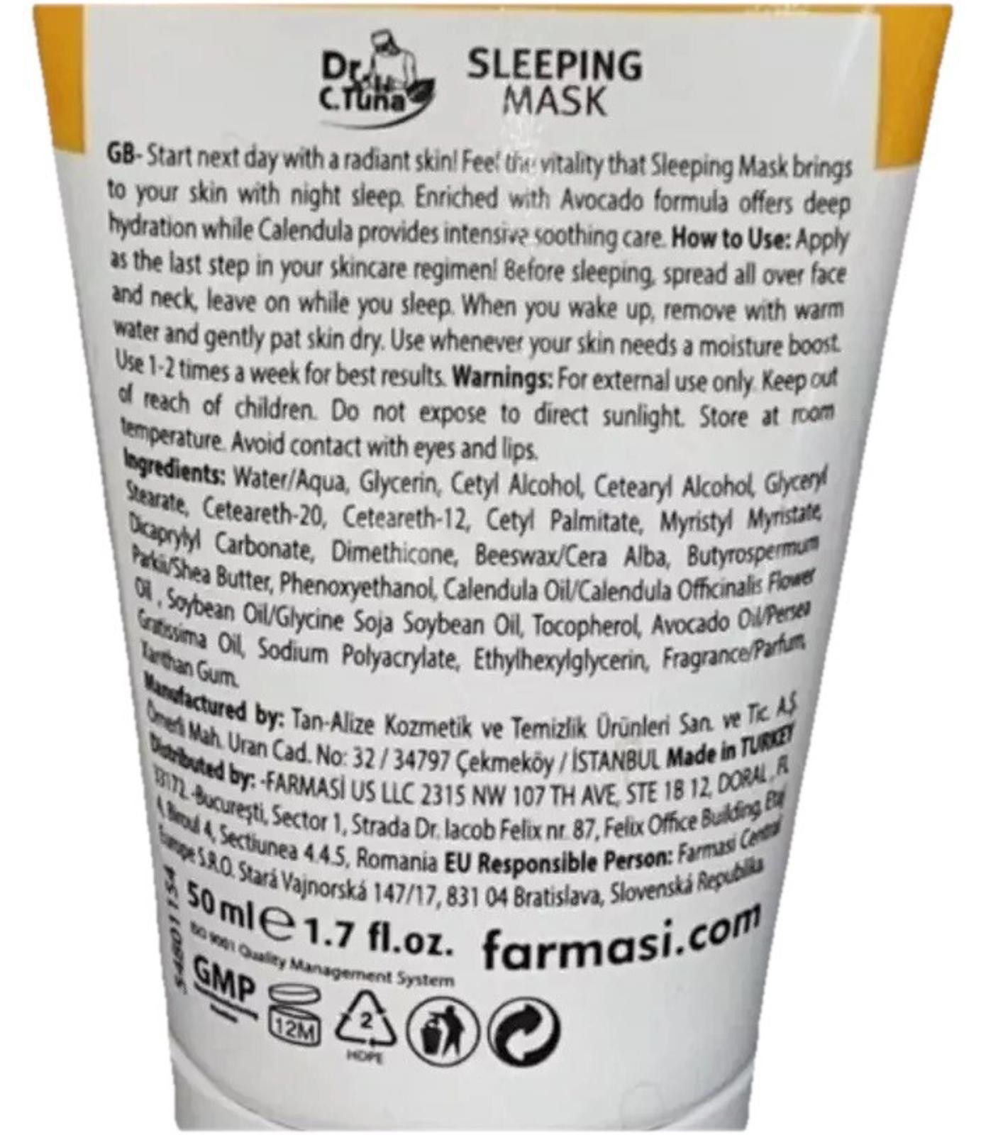 Designer Farmasi Sleeping Mask Moisturizing Dr C Tuna 1.7 Fl oz Size ONE SIZE - 2 Thumbnail