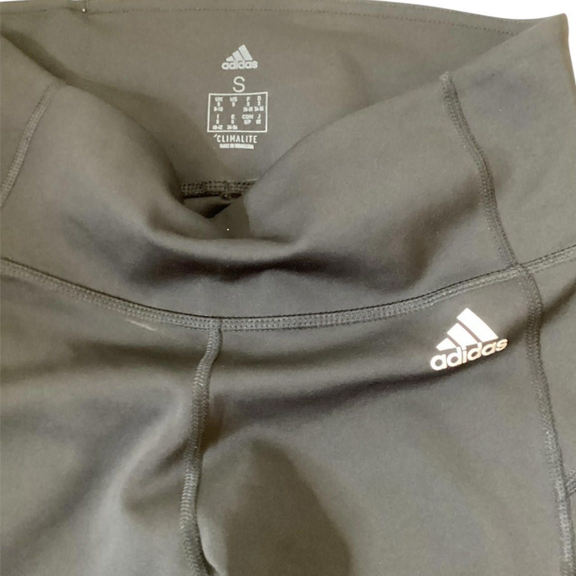 Adidas Adidas Climalite black Athletic Active Skinny Leggings Sz S Size 28" / US 6 / IT 42 - 4 Thumbnail
