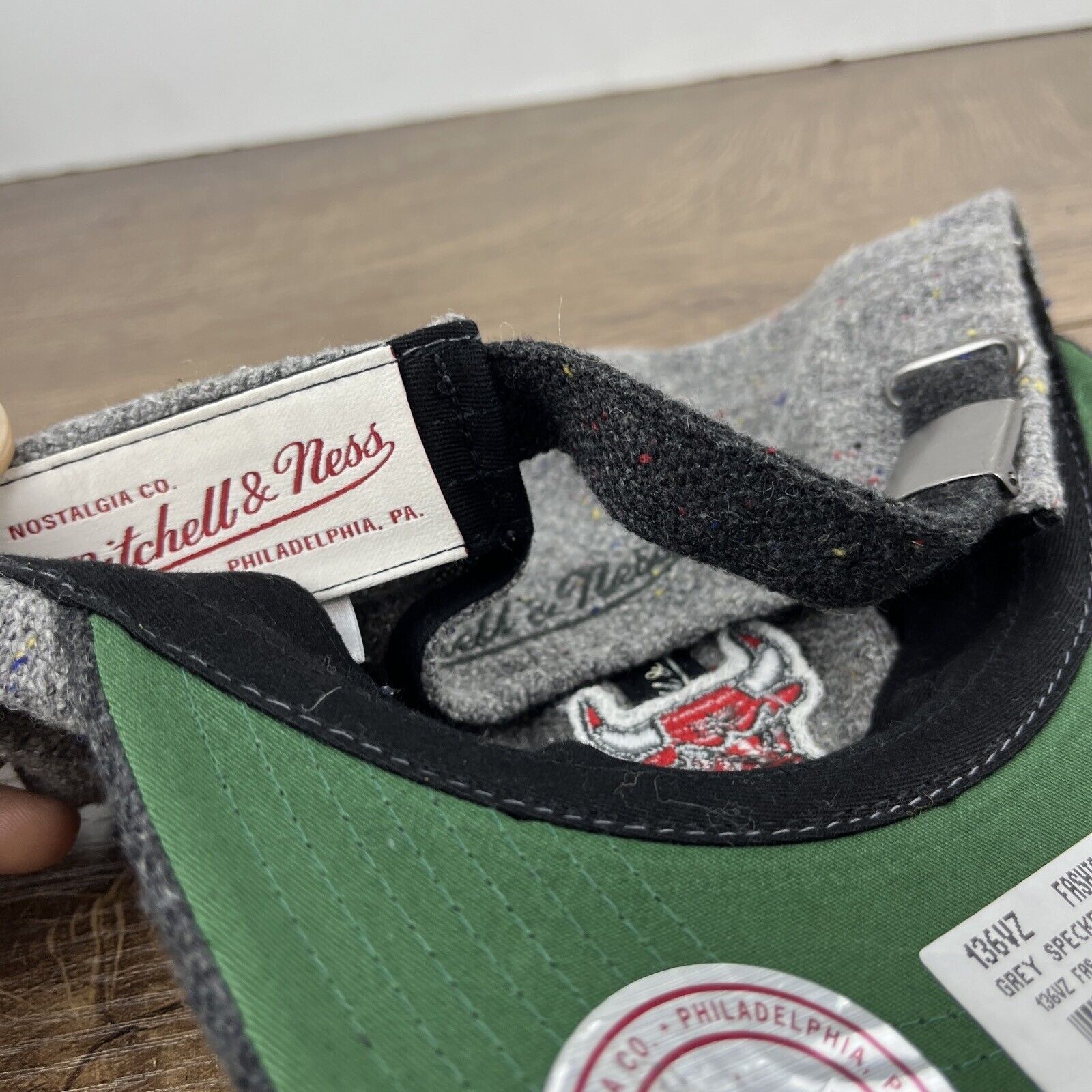 Mitchell & Ness Chicago Bulls Hat Mitchell & Ness Gray Hat Adjustable Adult Size ONE SIZE - 14 Thumbnail