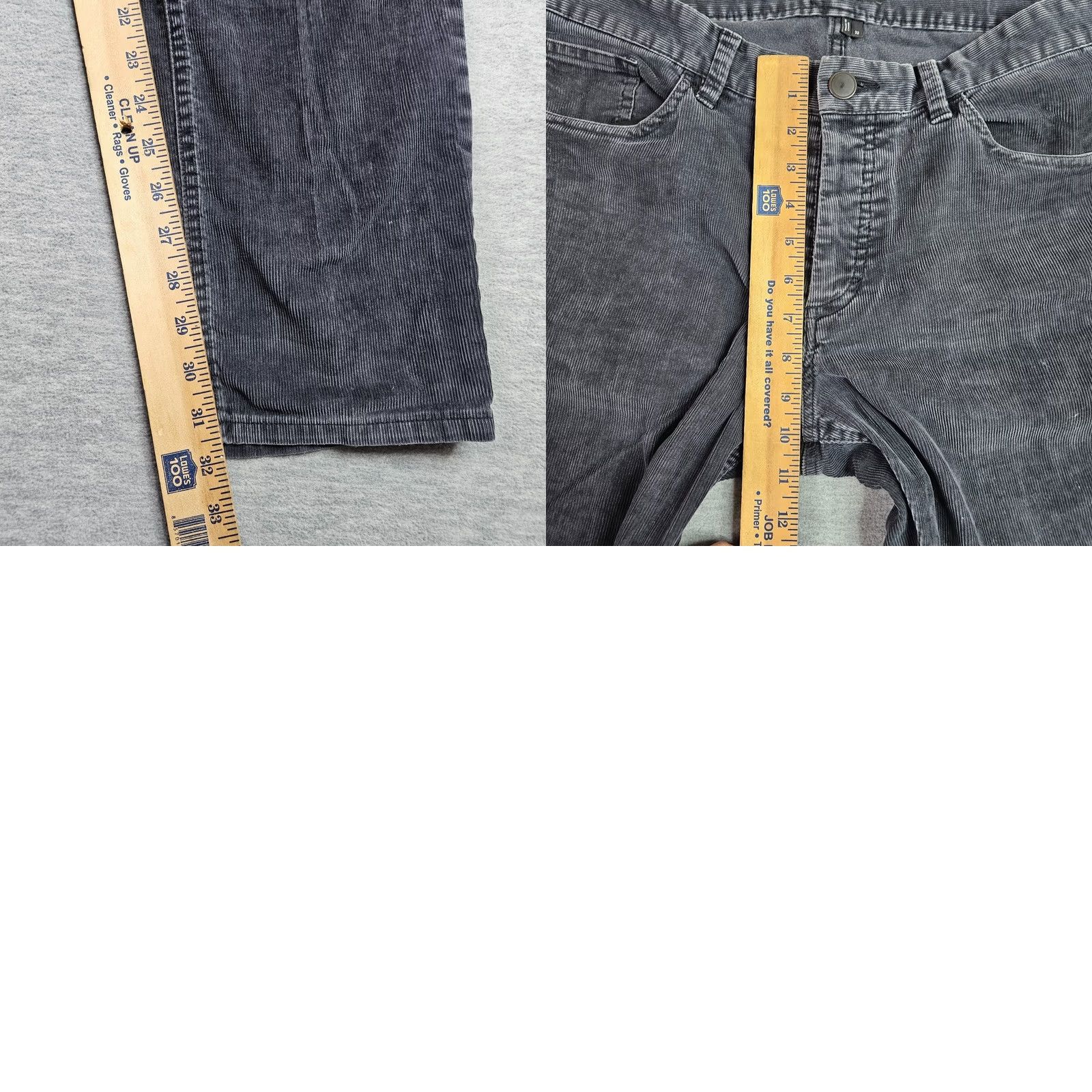 Theory Theory Men’s Gray Corduroy Mid-Rise Straight Jeans Sz 32 Stretch Cotton Denim 5-Pocket Design Regular Slim Button Jeans Size US 32 / EU 48 - 8 Thumbnail