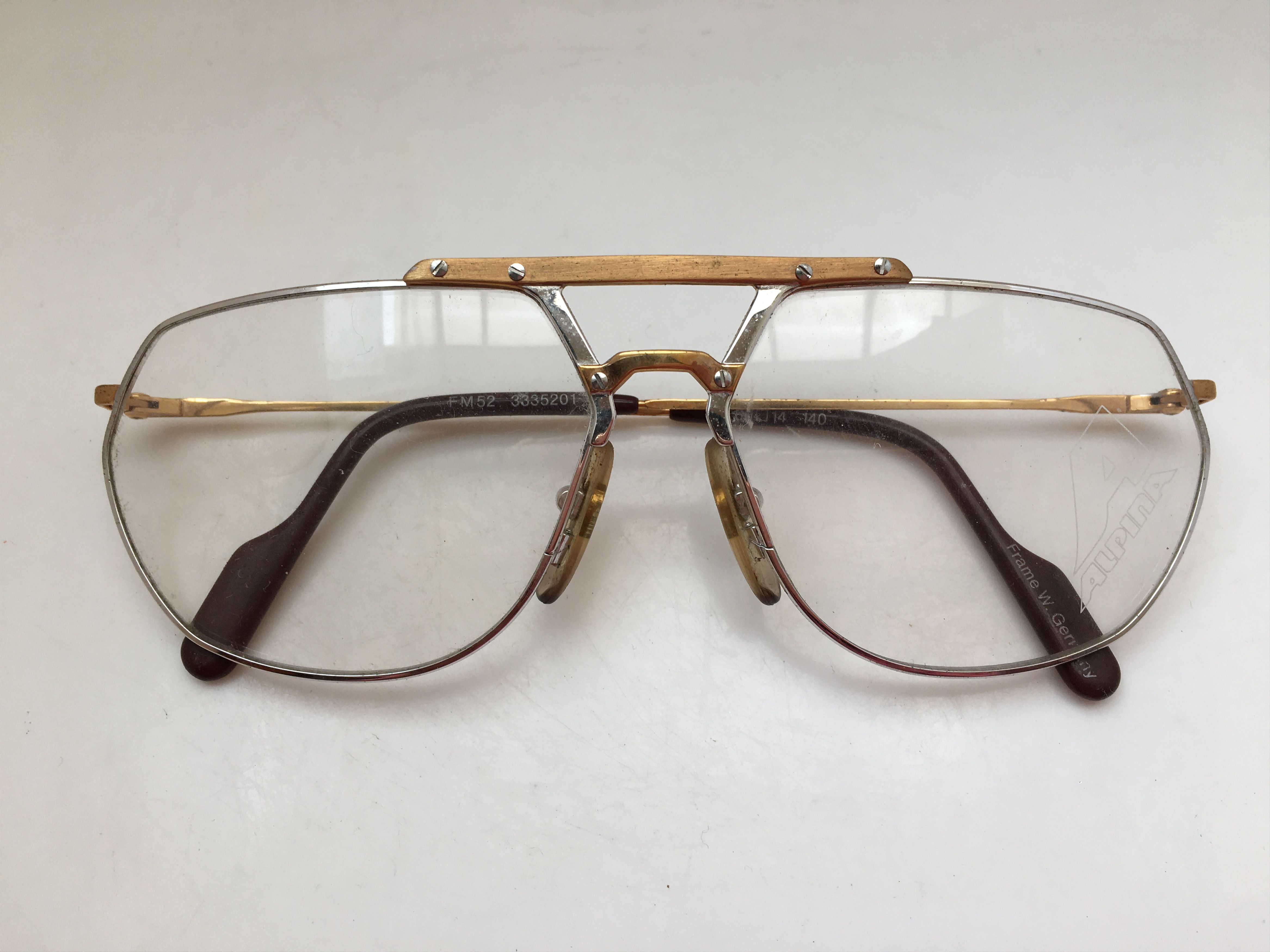 Vintage Vintage Alpina FM52 Aviator Eyeglasses Frame W.Germany Size ONE SIZE - 7 Thumbnail