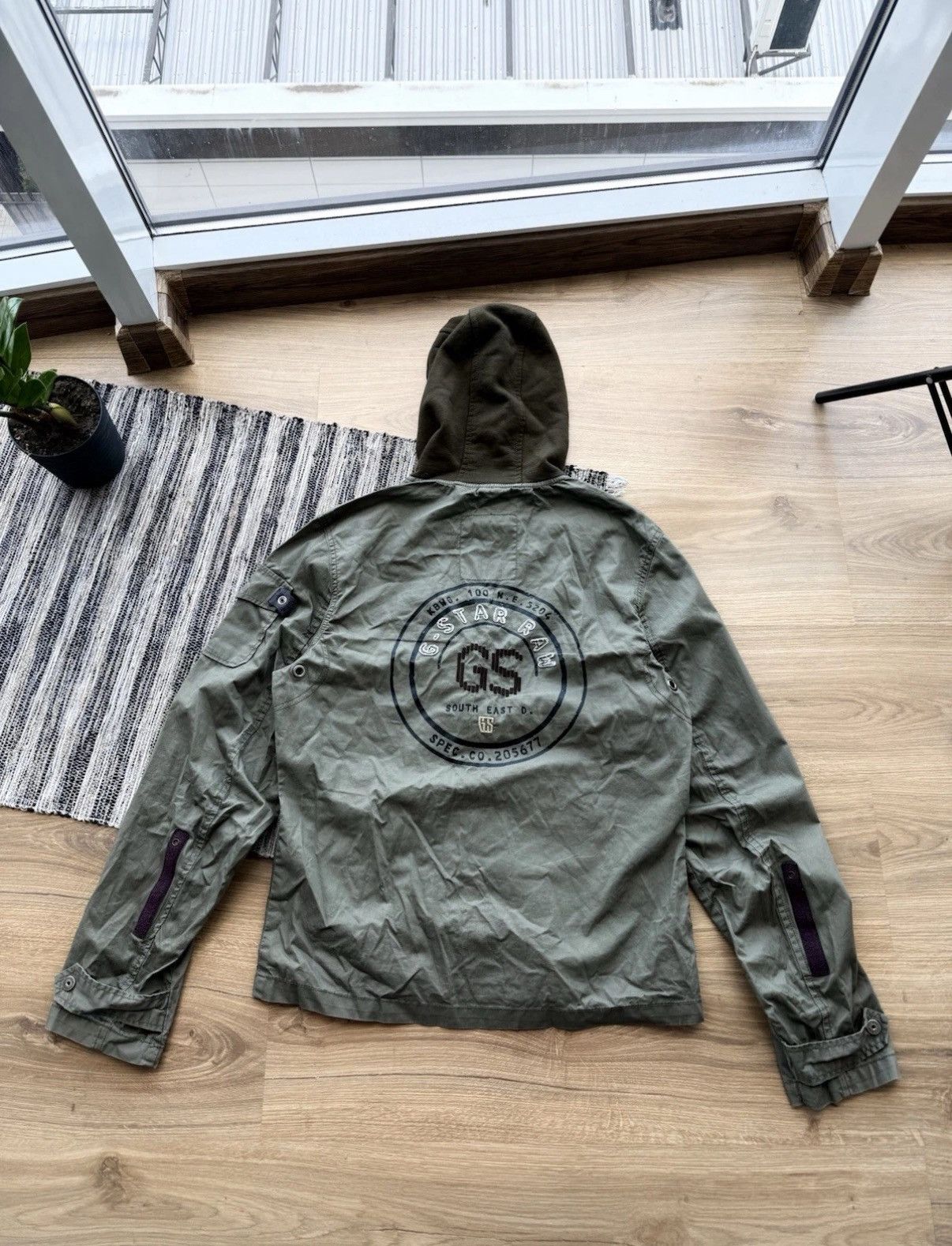 G-Star VINTAGE G-STAR RAW MILITARY JACKET SOUTH WITH HOOD COTTON Size US L / EU 52-54 / 3 - 13 Thumbnail