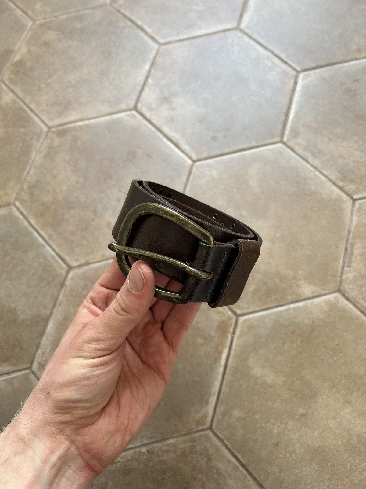 Other VINTAGE LEATHER BELT Japanese Size ONE SIZE - 7 Thumbnail