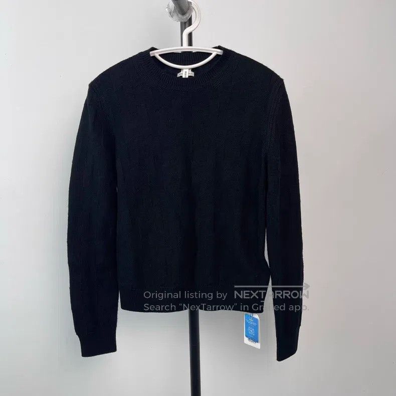 Hermes Hermes Black Pure Wool Knit Sweater Logo Pattern Size XS / US 0-2 / IT 36-38 - 1 Thumbnail