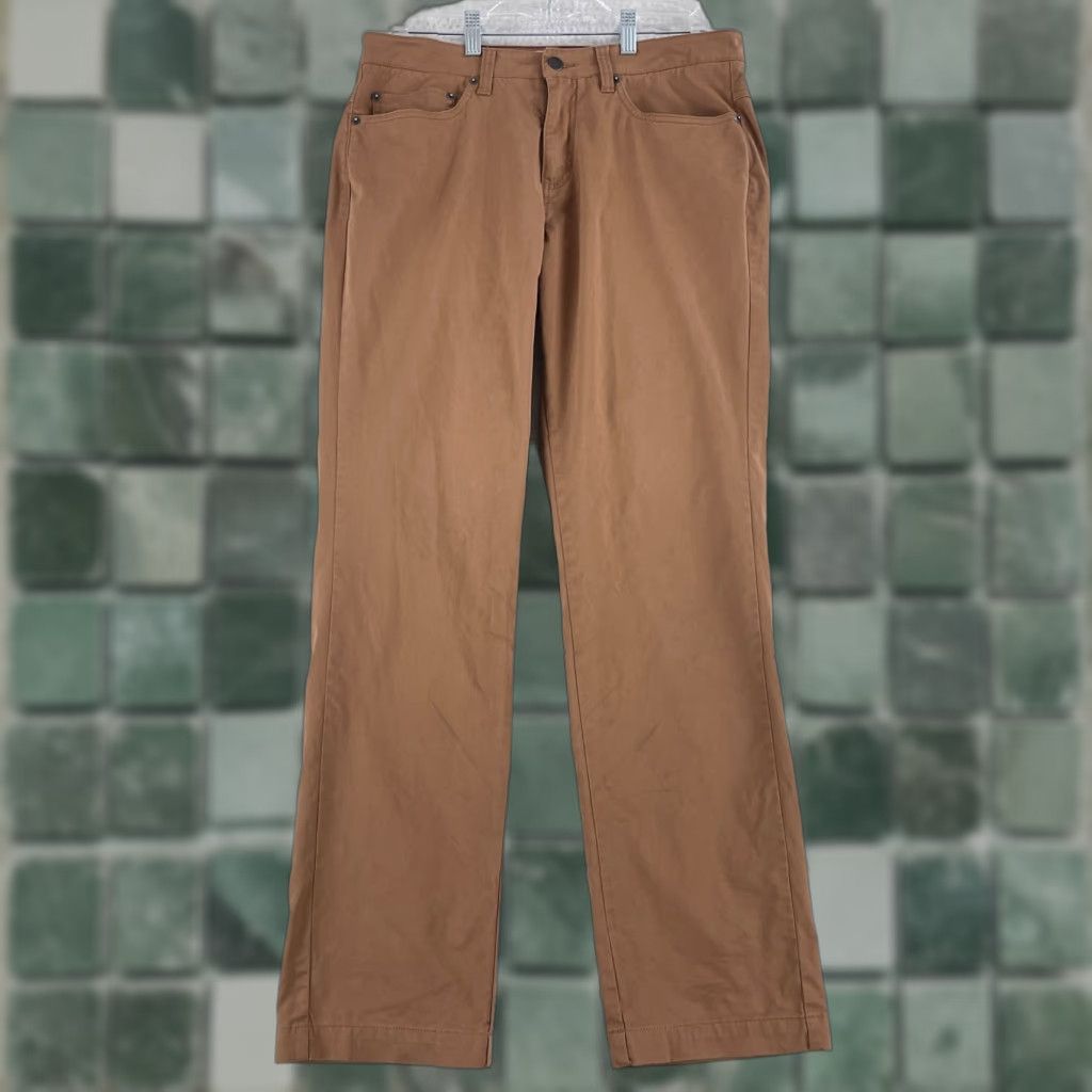 Vintage Bridge & Burn Brown Organic Cotton Chino Pants Mens Size 32R Straight Leg Casual Size US 32 / EU 48 - 1 Thumbnail