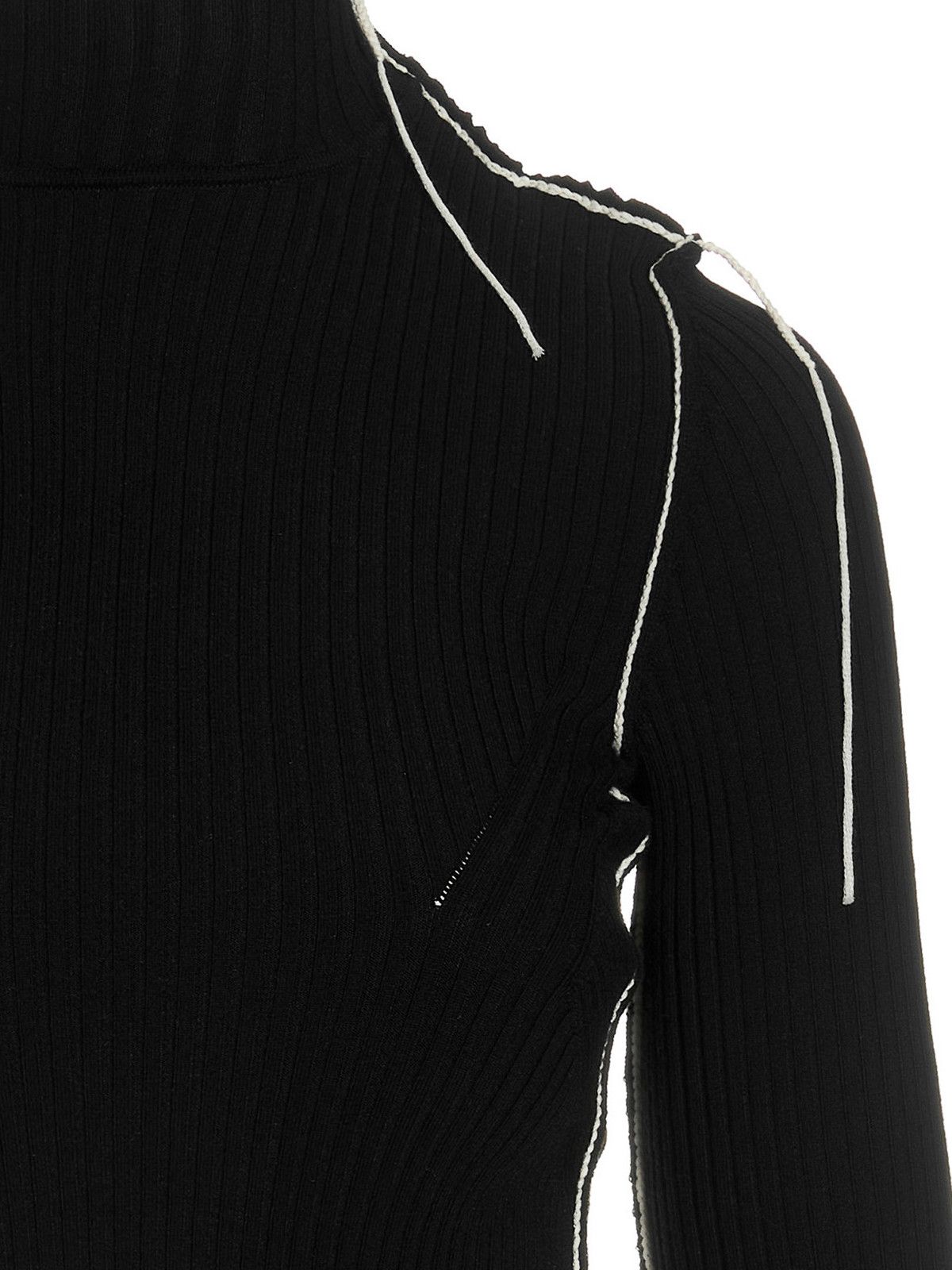 Off-White o1gr1nt1124 Outline Turtleneck Sweater in Black Size S / US 4 / IT 40 - 3 Thumbnail