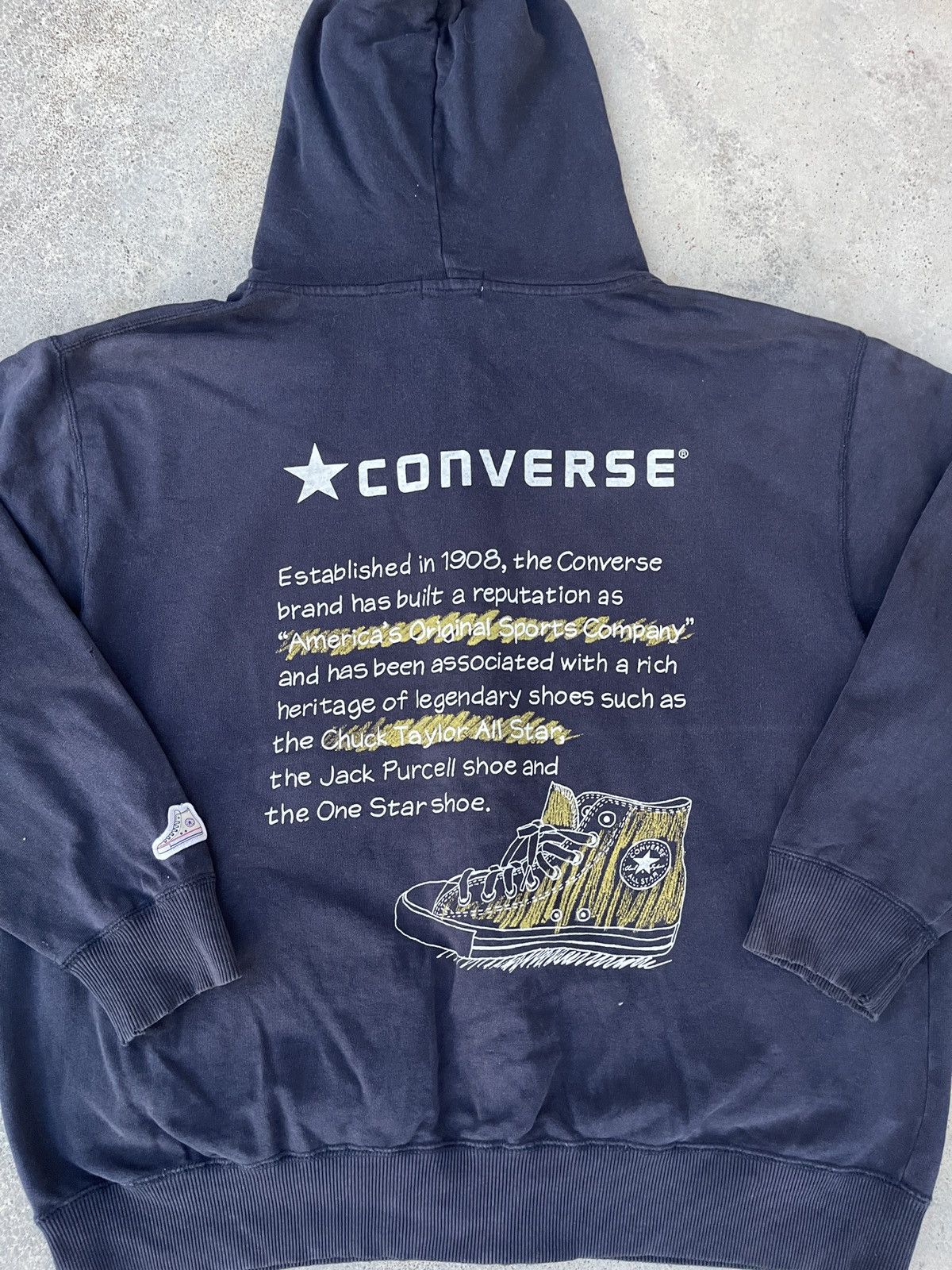 Converse × Vintage Vintage Converse Zip Up Hoodie Size US XXL / EU 58 / 5 - 4 Thumbnail