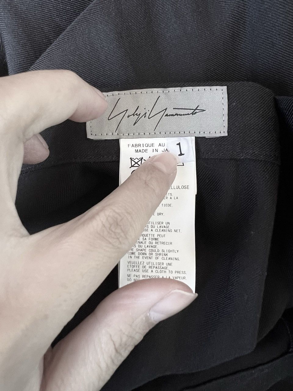 Yohji Yamamoto Yohji Yamamoto - Blue Lilies Print Skirt With Side Gathers Size 37" - 5 Thumbnail